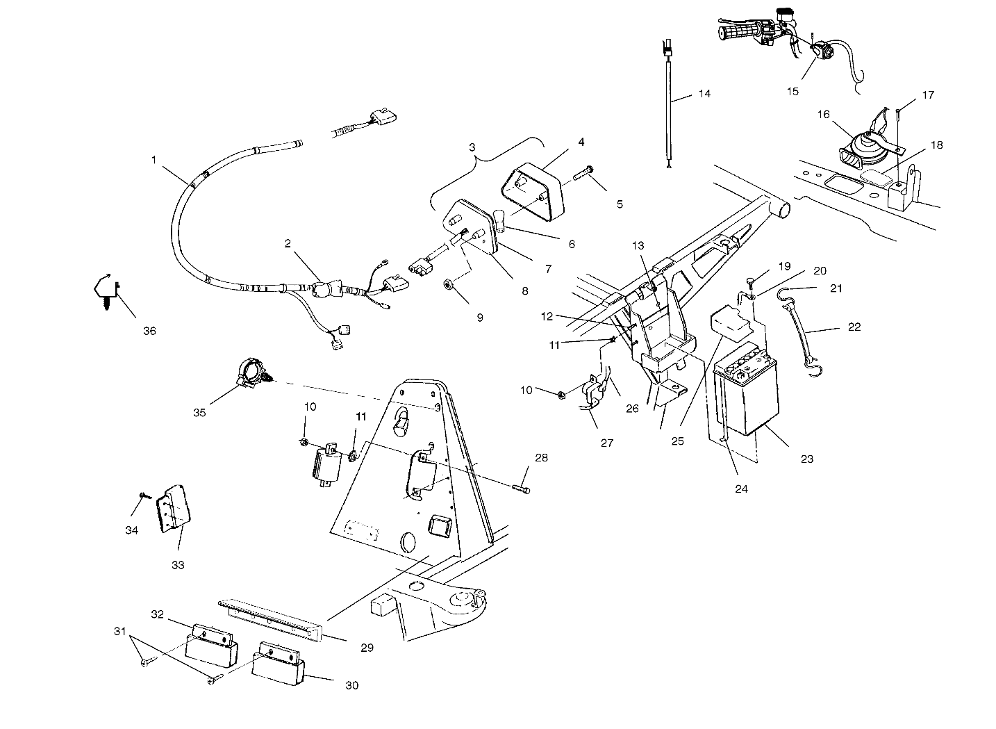 Foto diagrama Polaris que contem a peça 2432034