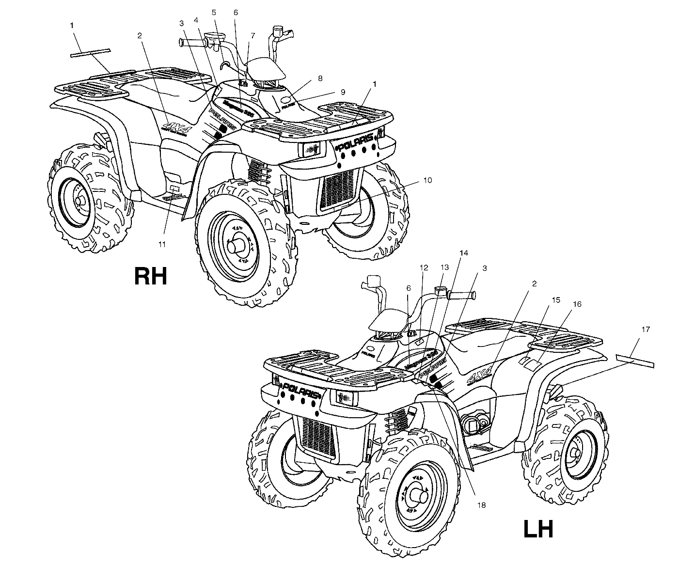 Foto diagrama Polaris que contem a peça 7078022