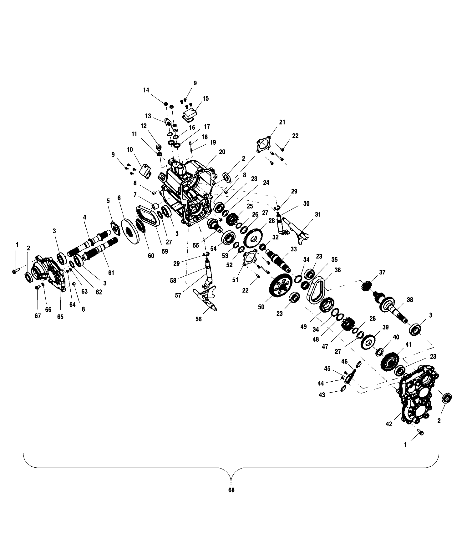 Foto diagrama Polaris que contem a peça 1341365