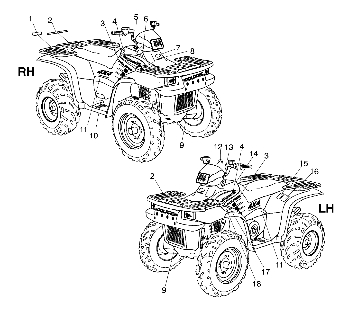 Foto diagrama Polaris que contem a peça 7078018