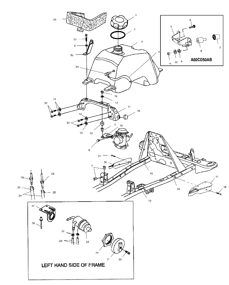 Foto diagrama Polaris que contem a peça 5240609-067