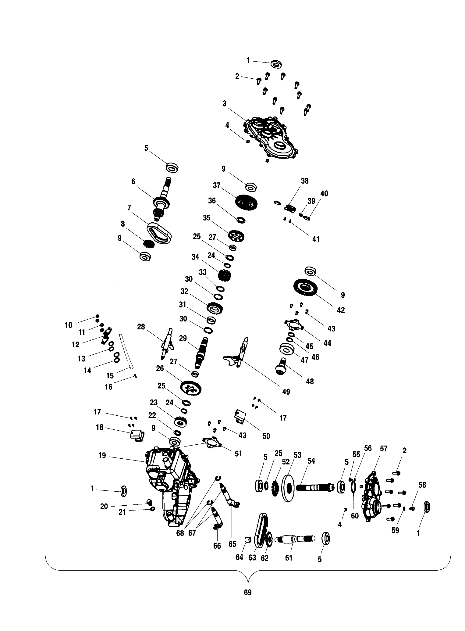 Foto diagrama Polaris que contem a peça 1341363