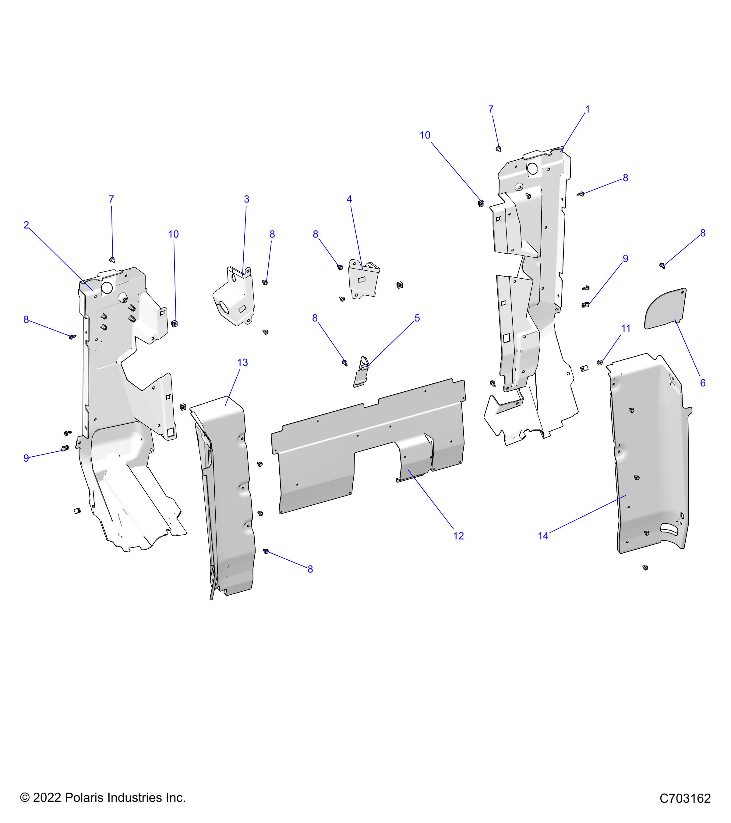 Foto diagrama Polaris que contem a peça 5417170