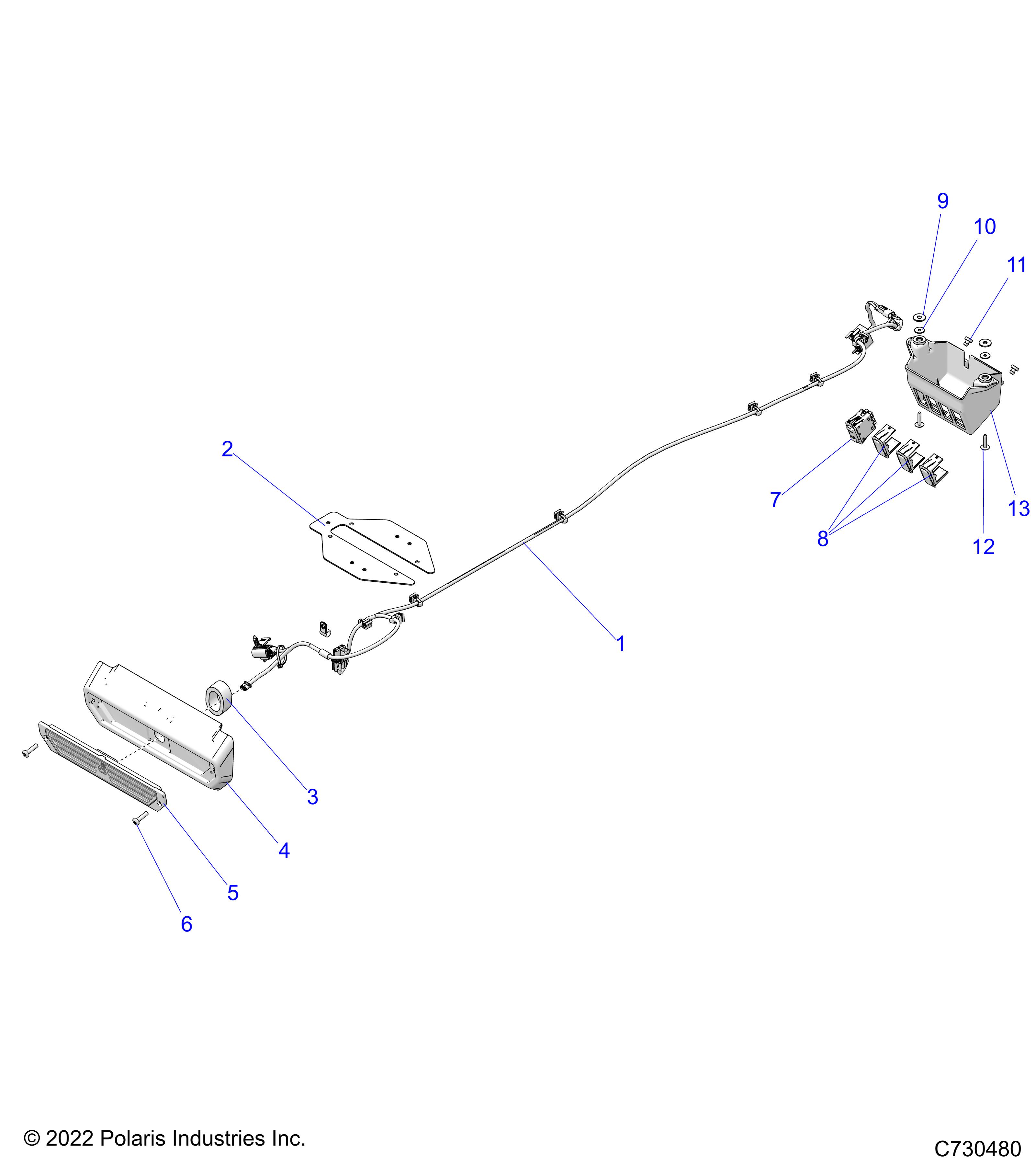 Part Number : 2415906 ASM-WORKLIGHT REAR