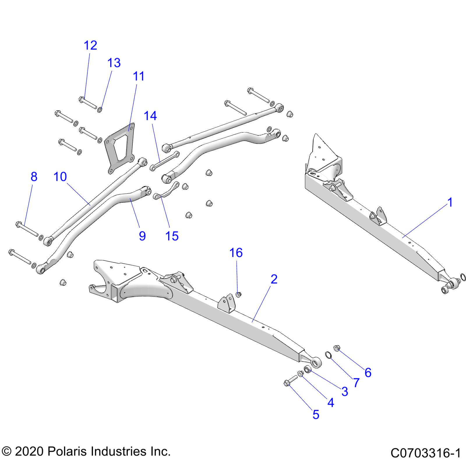 Part Number : 1544029-727 ASM-RADIUS ROD BTM NAVY BLUE