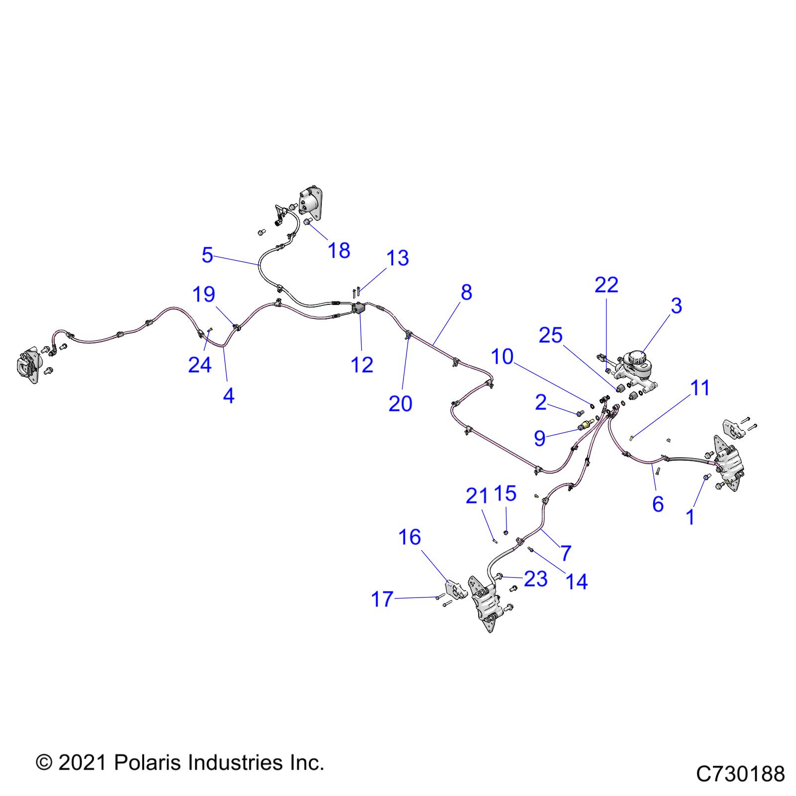 Foto diagrama Polaris que contem a peça 5511063