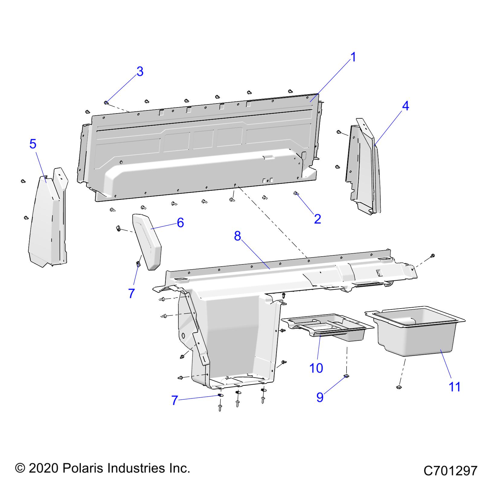 Part Number : 5456074-070 STORAGE BIN  RIGHT  GLOSS BLAC