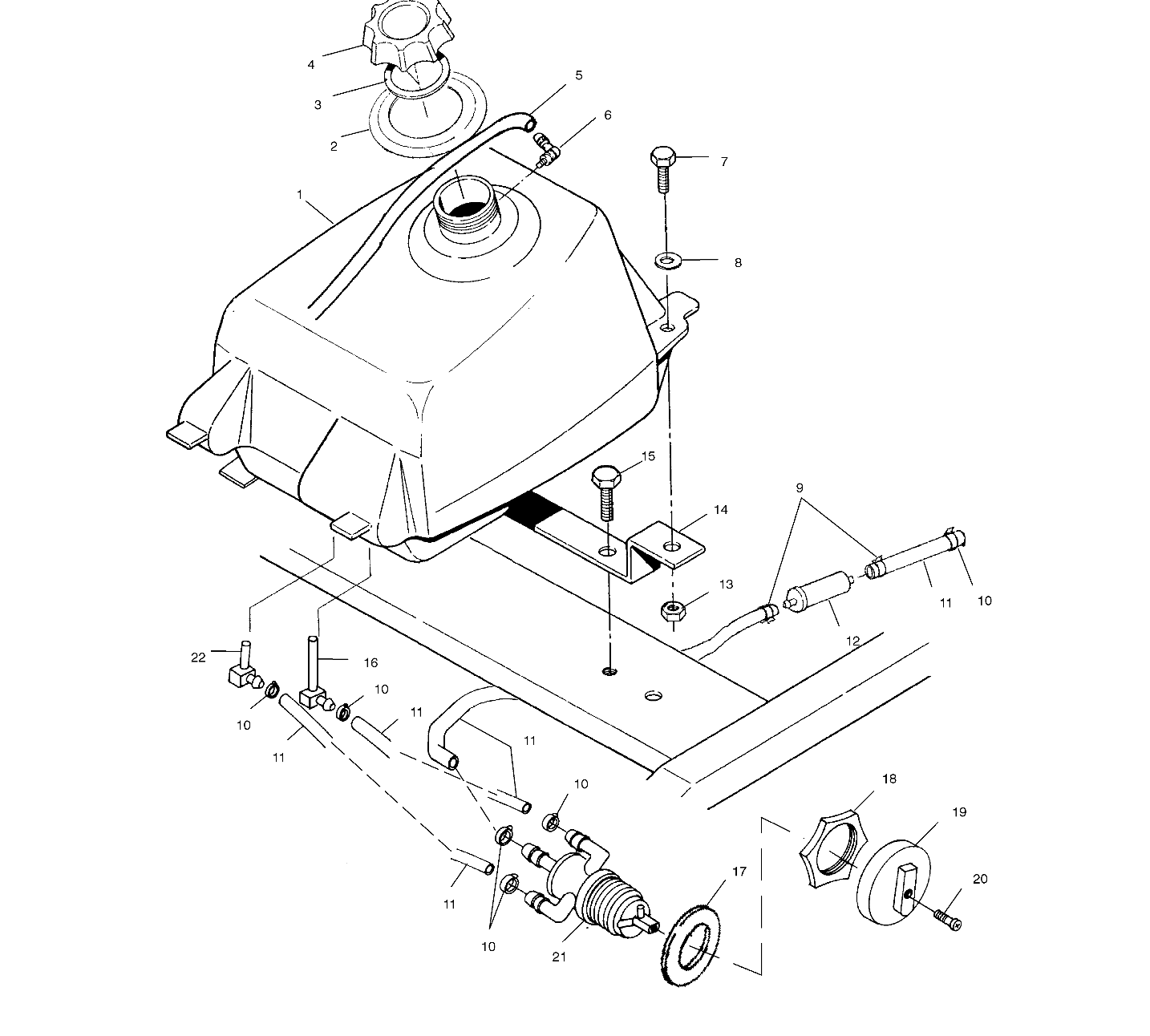 Foto diagrama Polaris que contem a peça 5810144