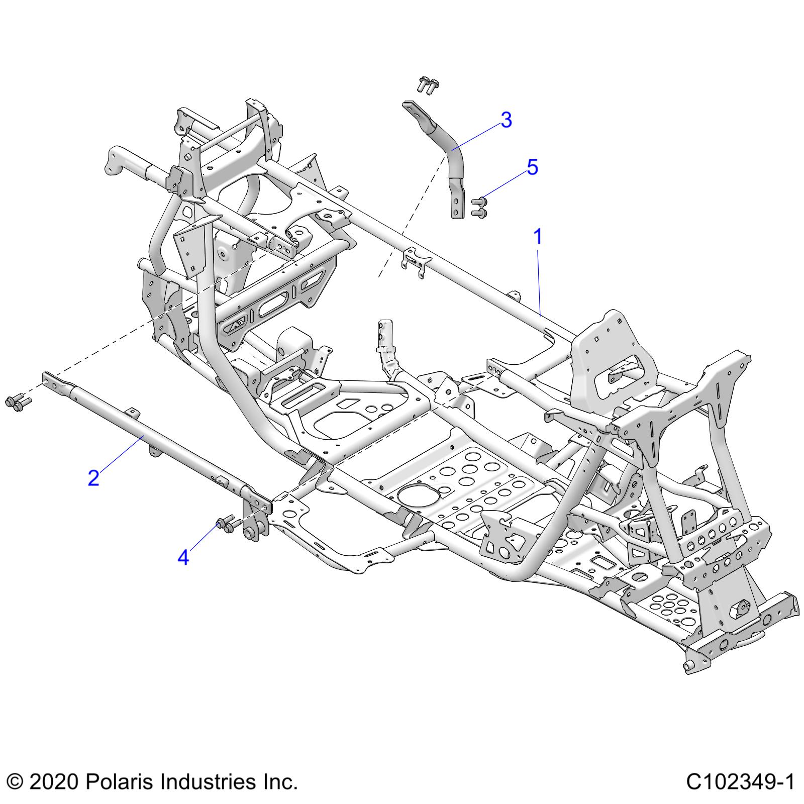 Foto diagrama Polaris que contem a peça 1026162-067