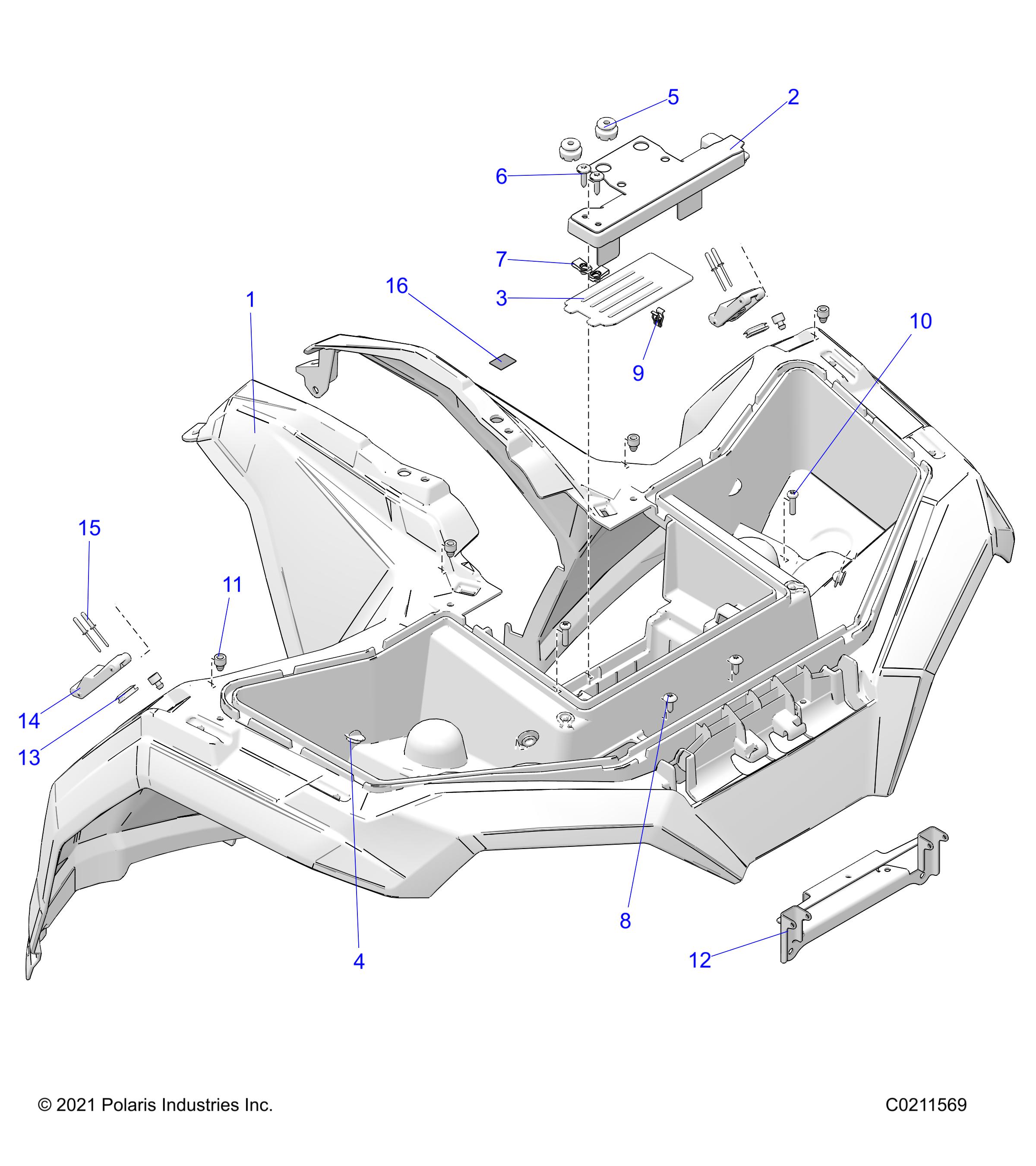 Foto diagrama Polaris que contem a peça 5269989-458