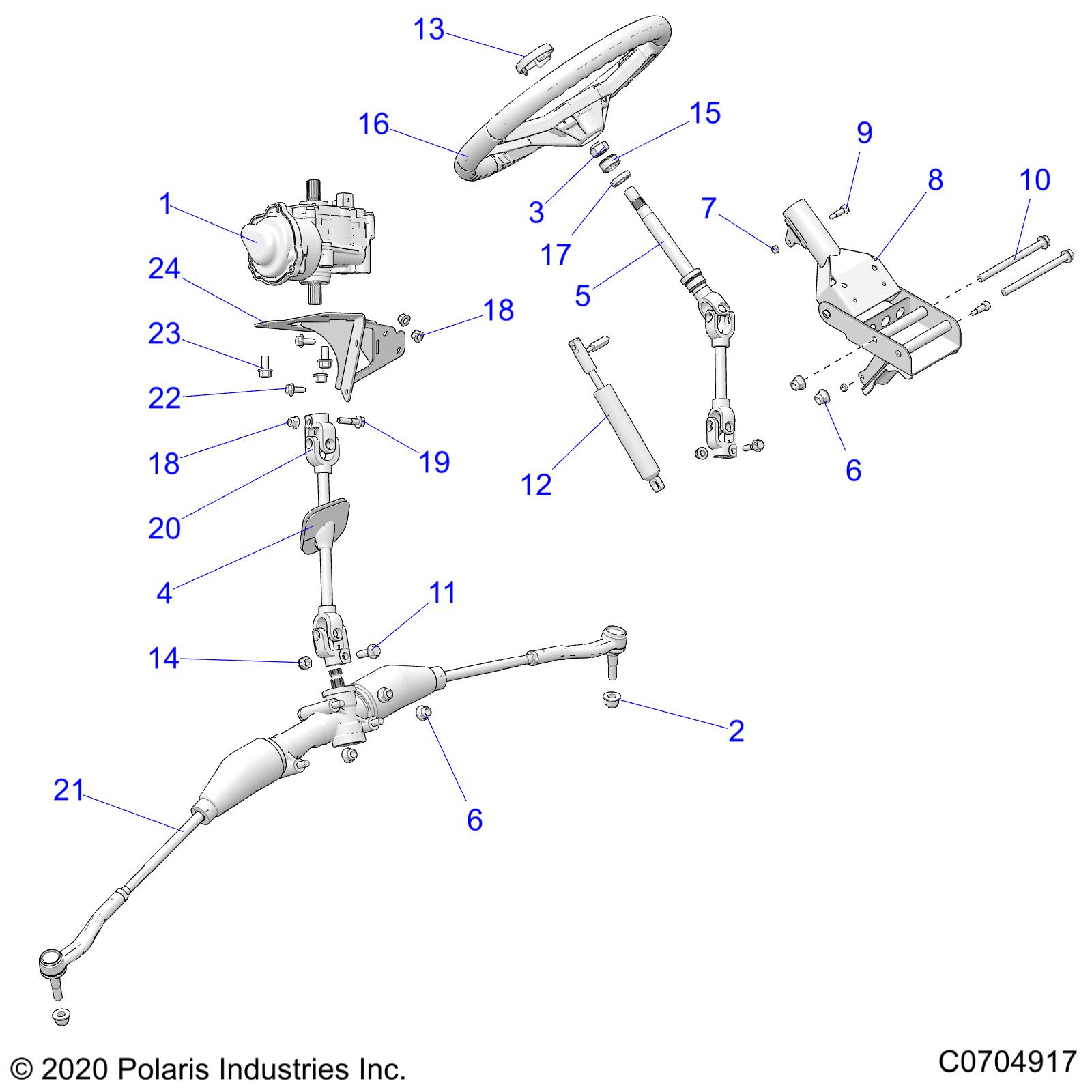 Foto diagrama Polaris que contem a peça 1825059