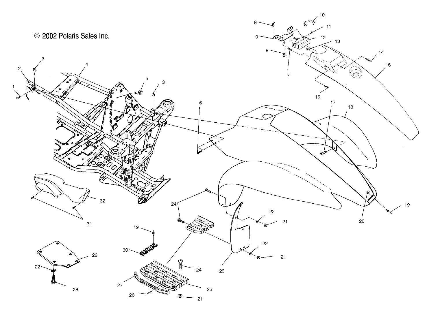 Foto diagrama Polaris que contem a peça 7511886