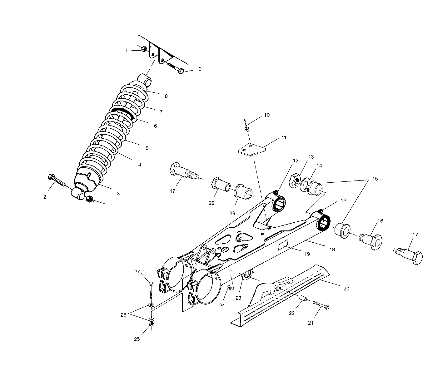 Foto diagrama Polaris que contem a peça 1541395