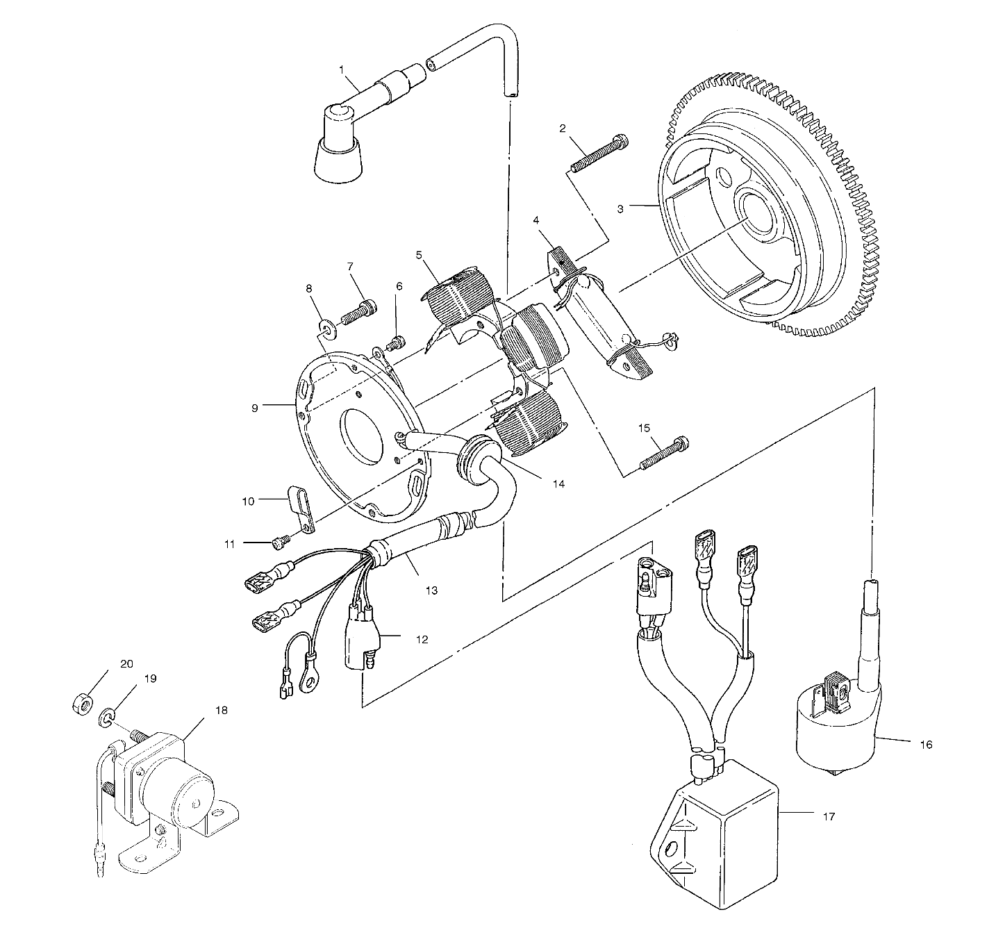 Foto diagrama Polaris que contem a peça 3080077