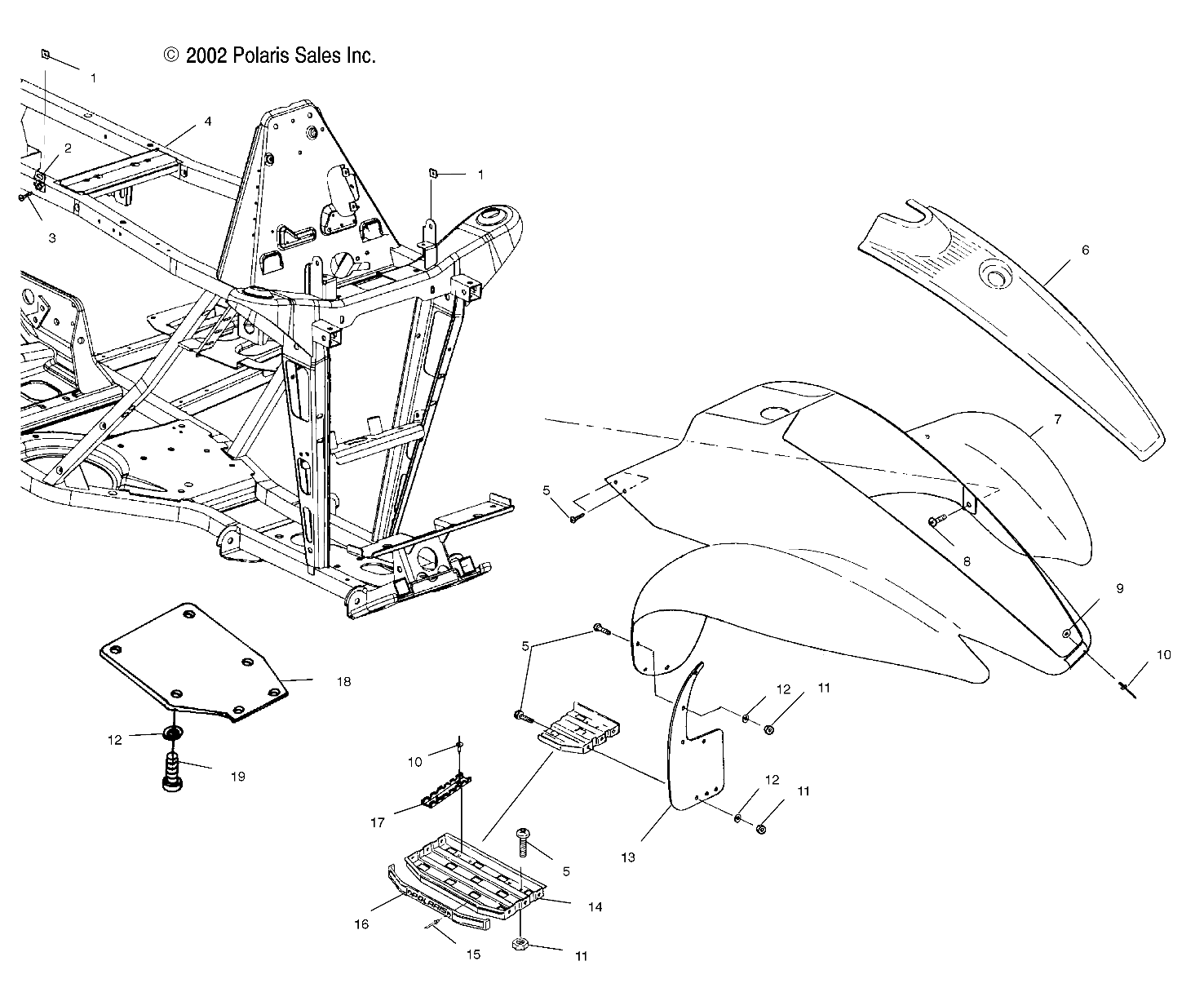 Foto diagrama Polaris que contem a peça 1013384-067