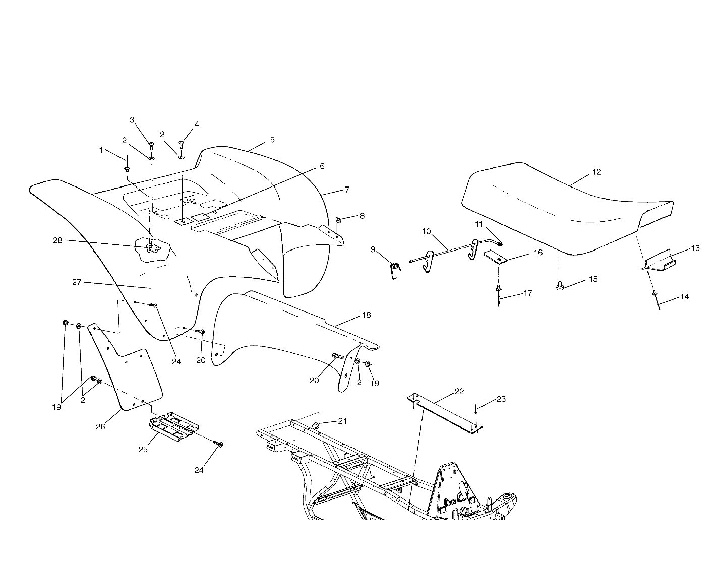 Foto diagrama Polaris que contem a peça 2682453-070