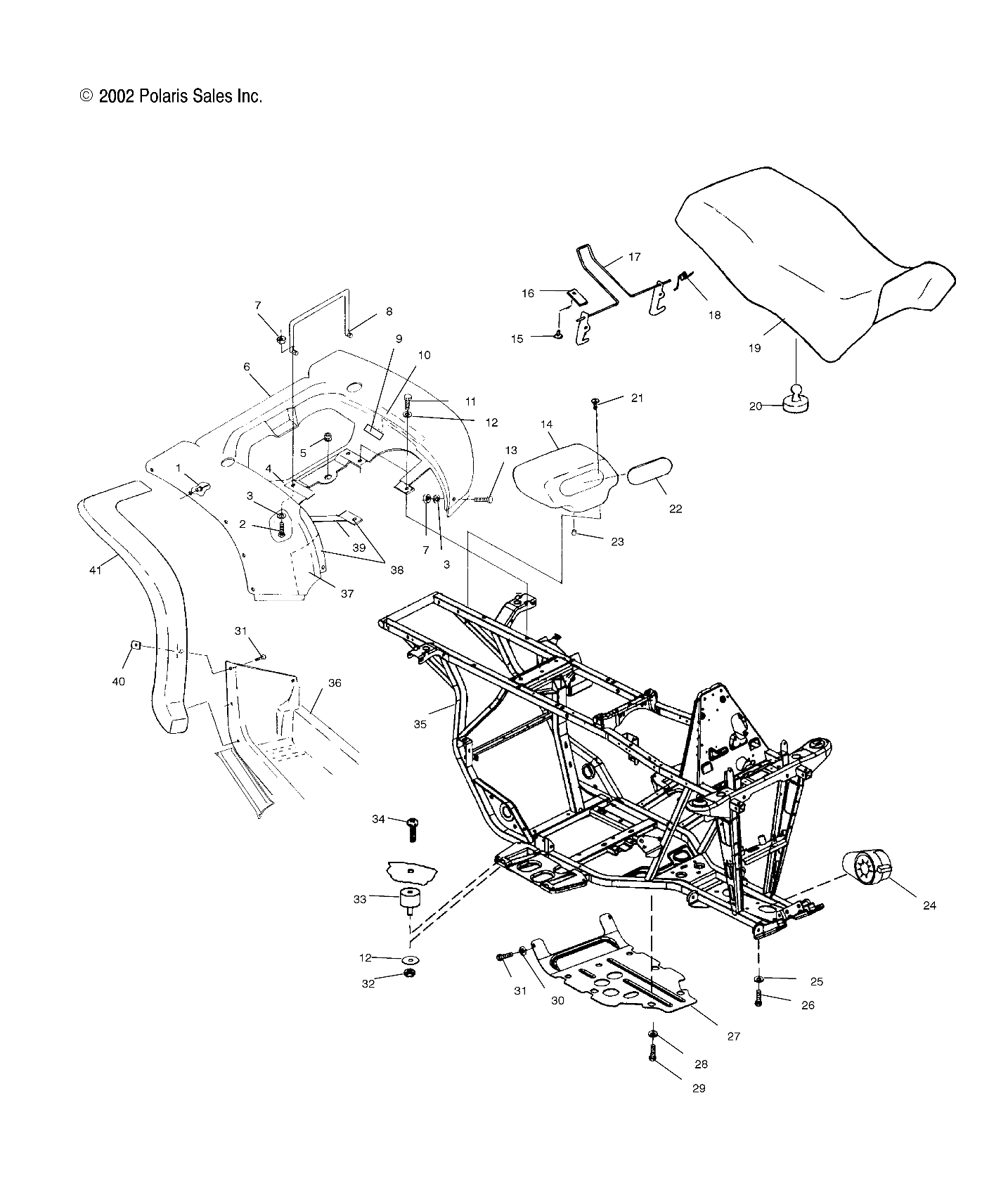 Foto diagrama Polaris que contem a peça 5410896