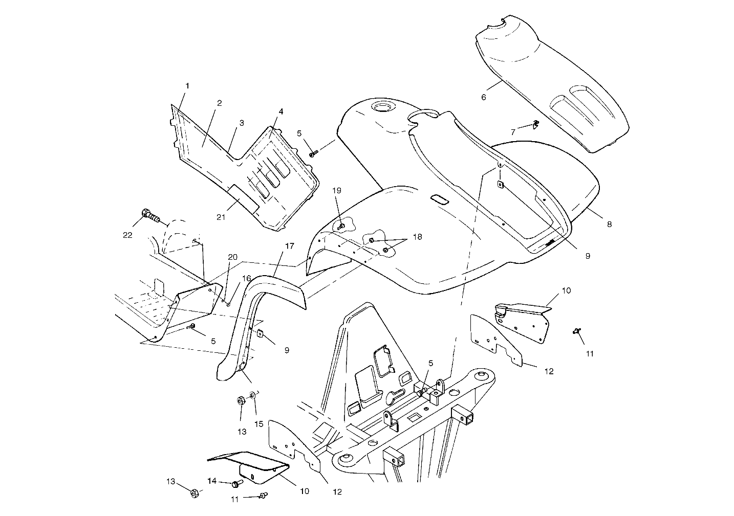 Foto diagrama Polaris que contem a peça 5811917