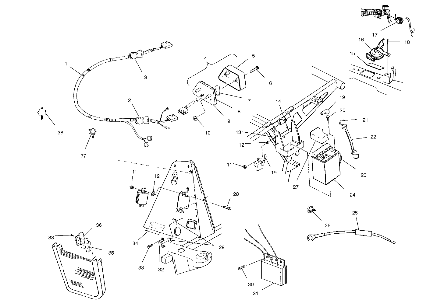 Foto diagrama Polaris que contem a peça 4010608