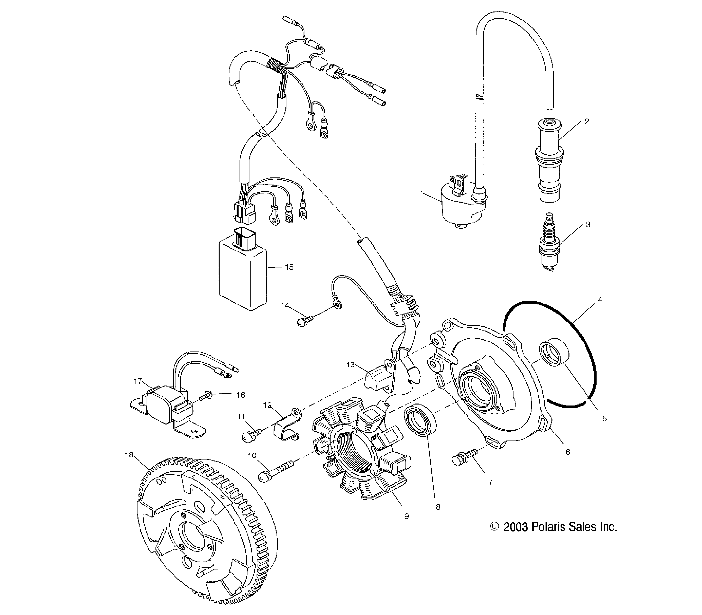 Foto diagrama Polaris que contem a peça 3085521