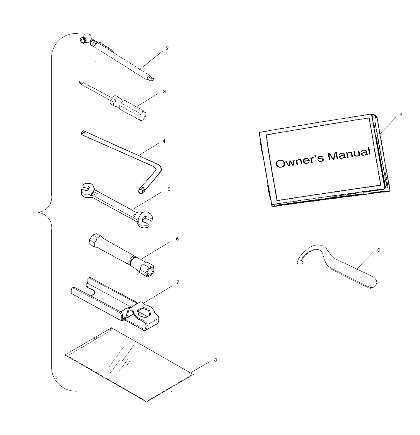 Foto diagrama Polaris que contem a peça 9917492