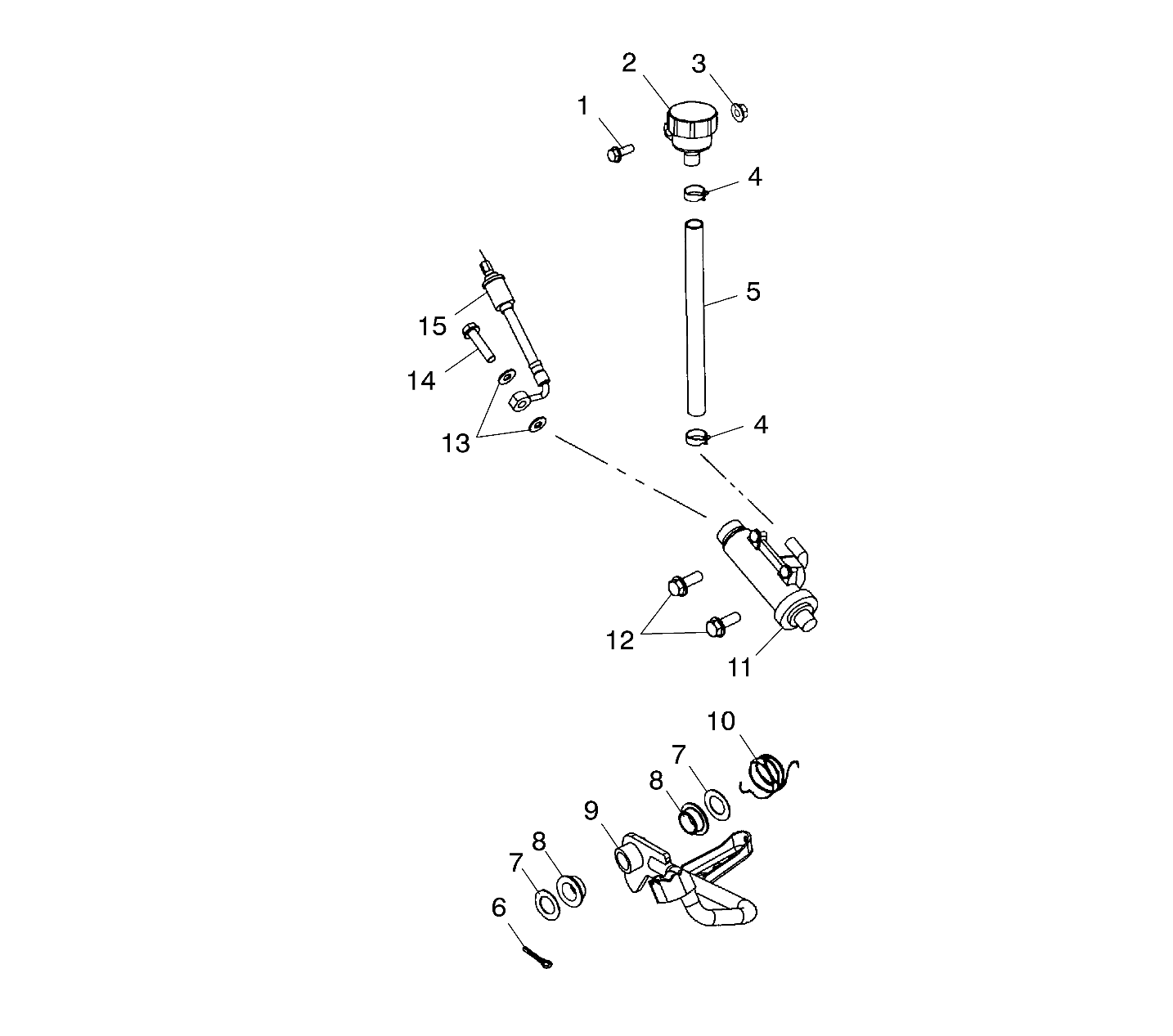 Part Number : 1910631 LINE-BRAKE REAR MASTER CYL