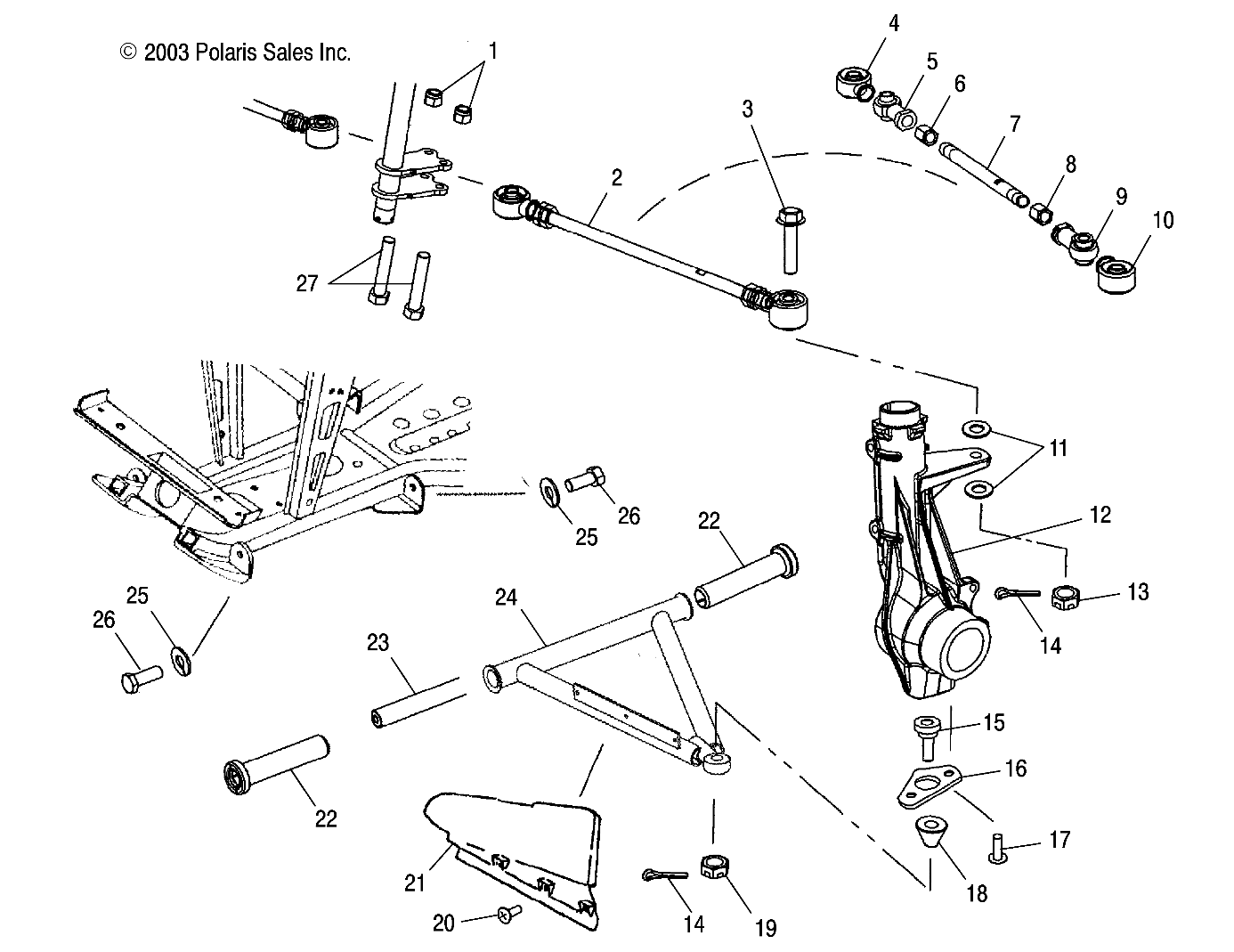 Part Number : 2202280 A-FRAME KIT  LEFT