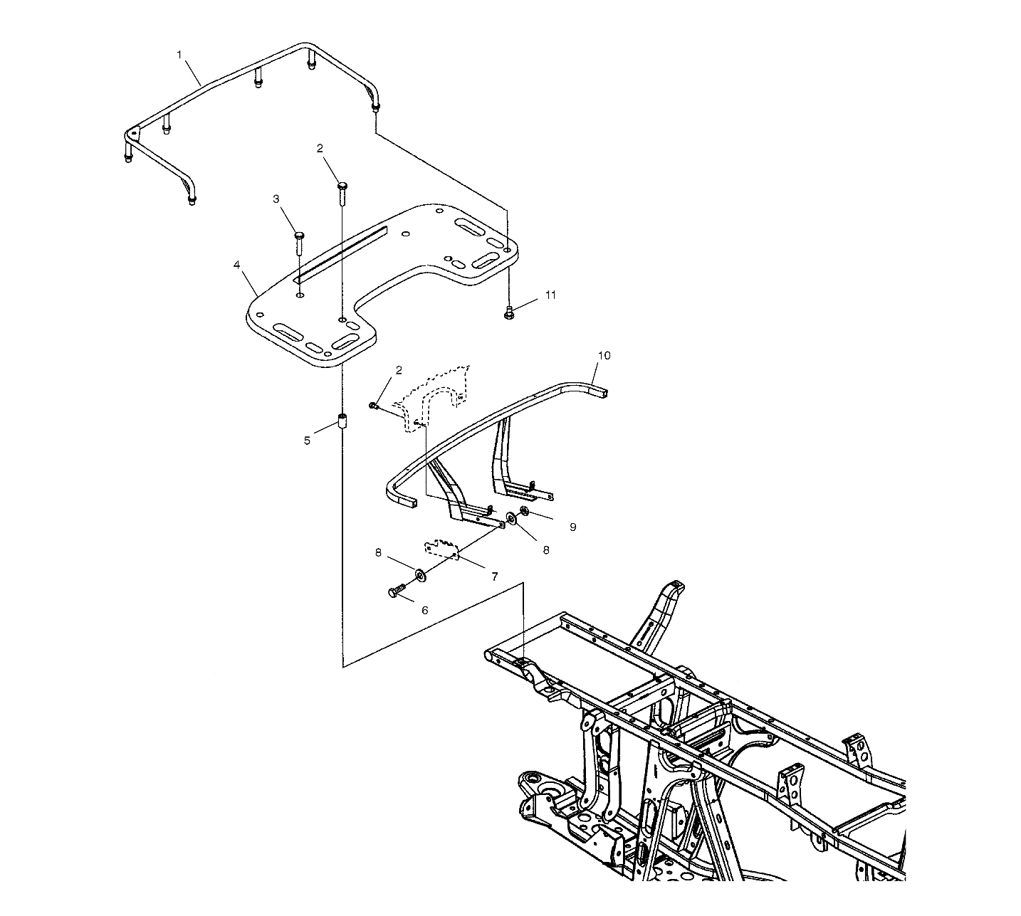 Part Number : 2632667-070 ASM-RACK REAR BLK