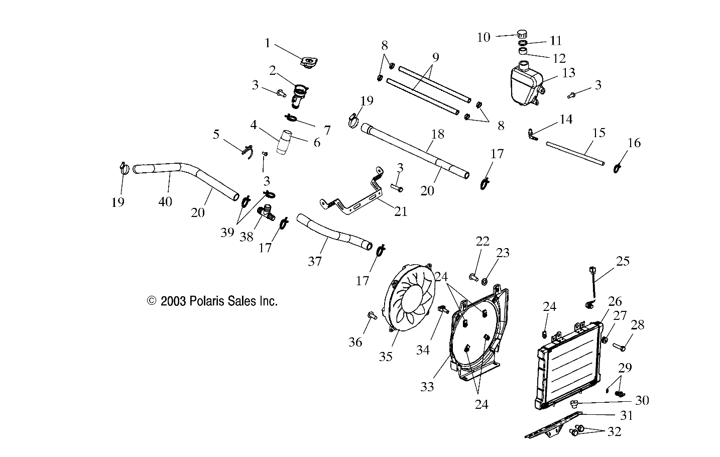 Foto diagrama Polaris que contem a peça 7556196