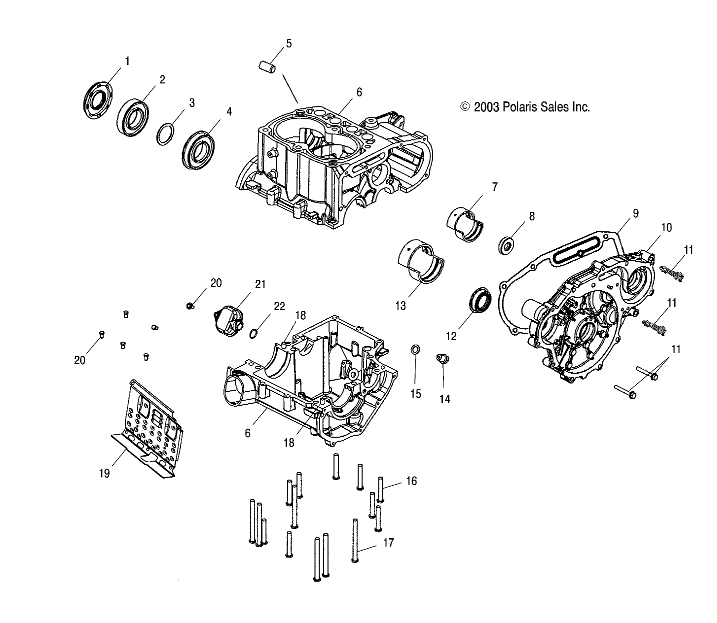 Part Number : 1201655 CRANKCASE ASM TWIN ATV