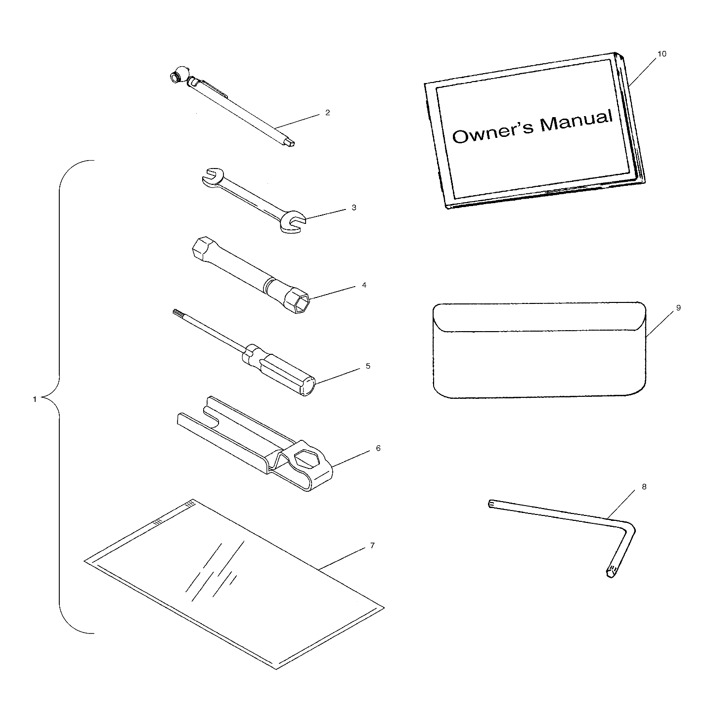 Foto diagrama Polaris que contem a peça 9917574