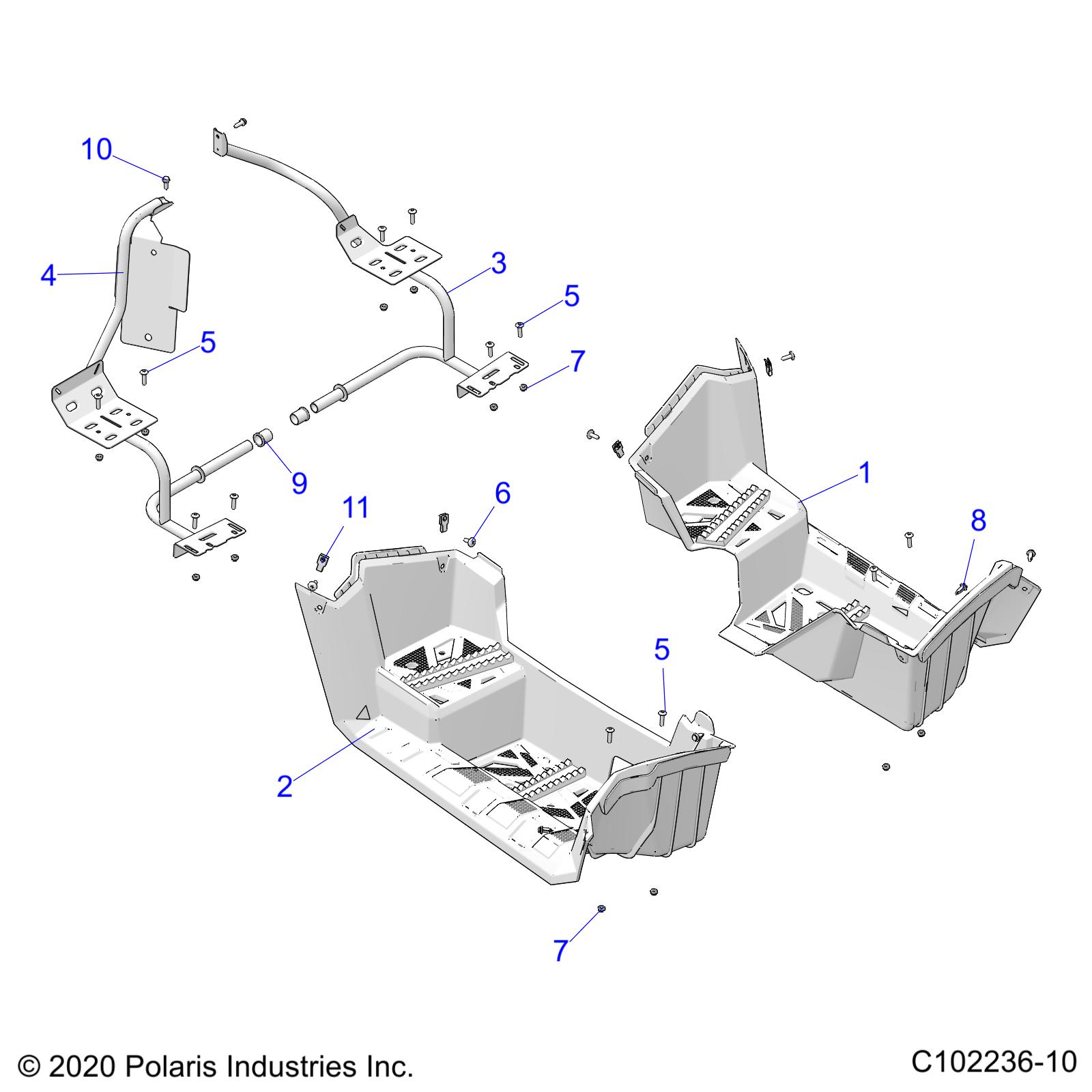 Part Number : 1019966-329 PASSENGER FOOTWELL  LEFT  BLAC