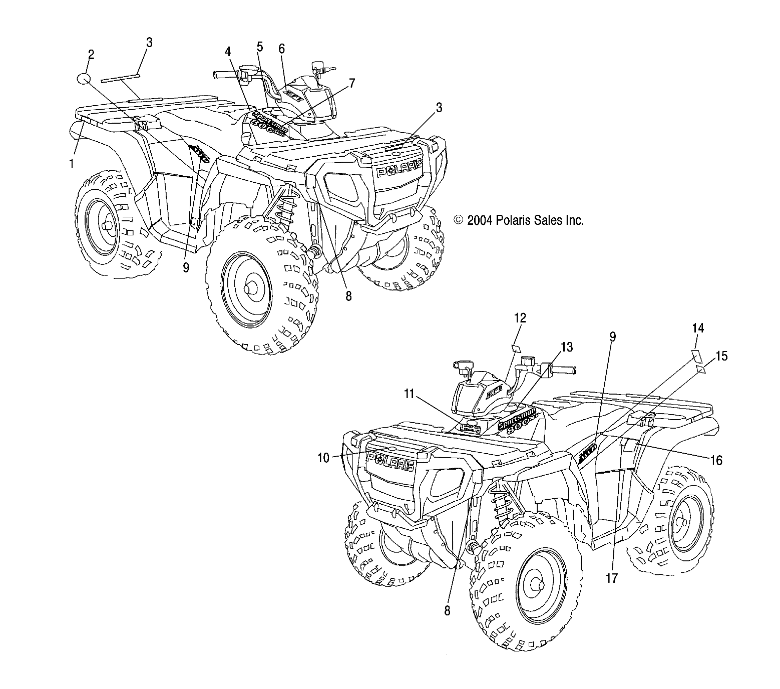 Part Number : 7173464 DECAL-SPMN 800 EFI  TNK SD  RH