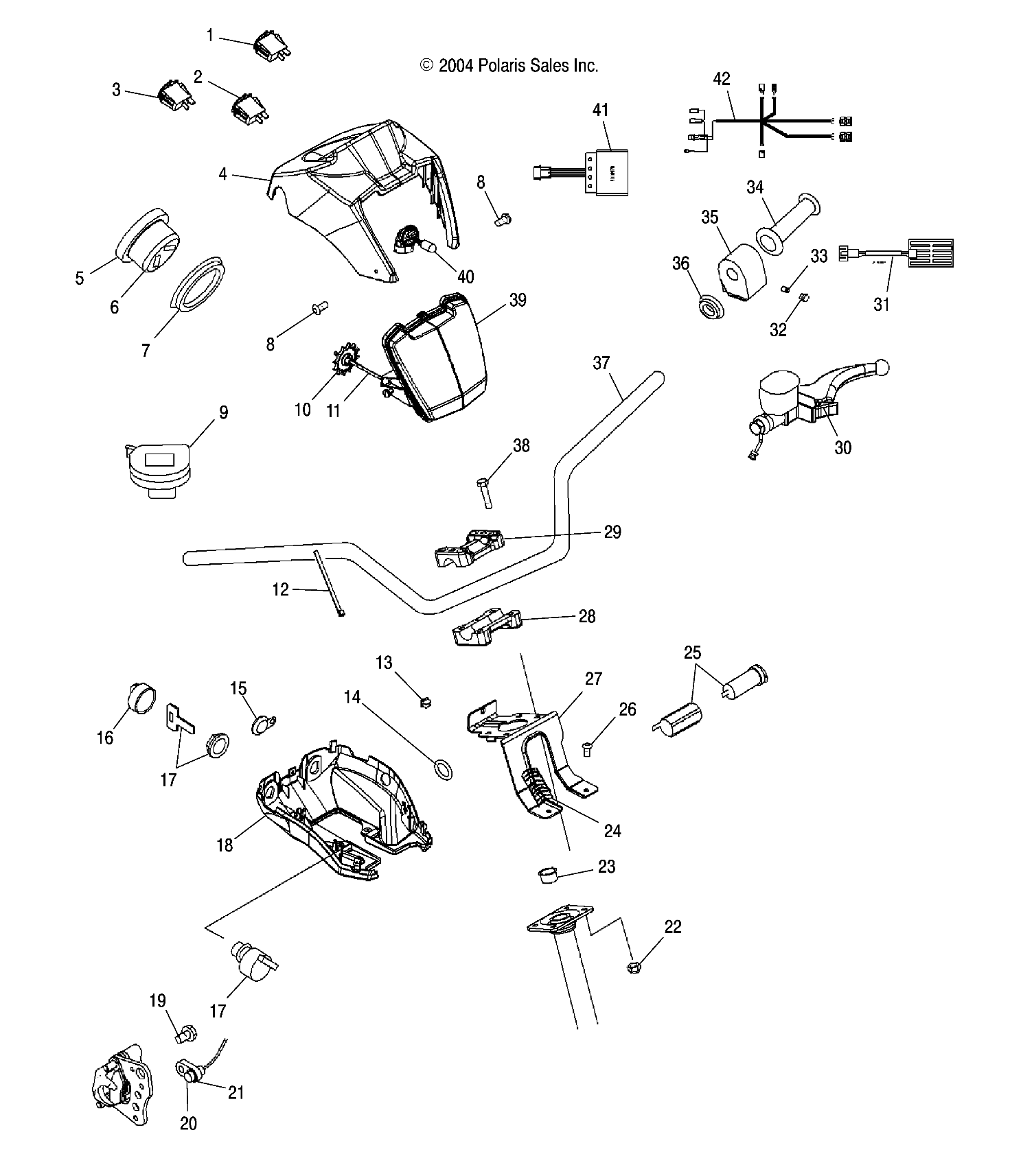 Part Number : 4010591 HI/LO/MODE HANDLEBAR SWITCH