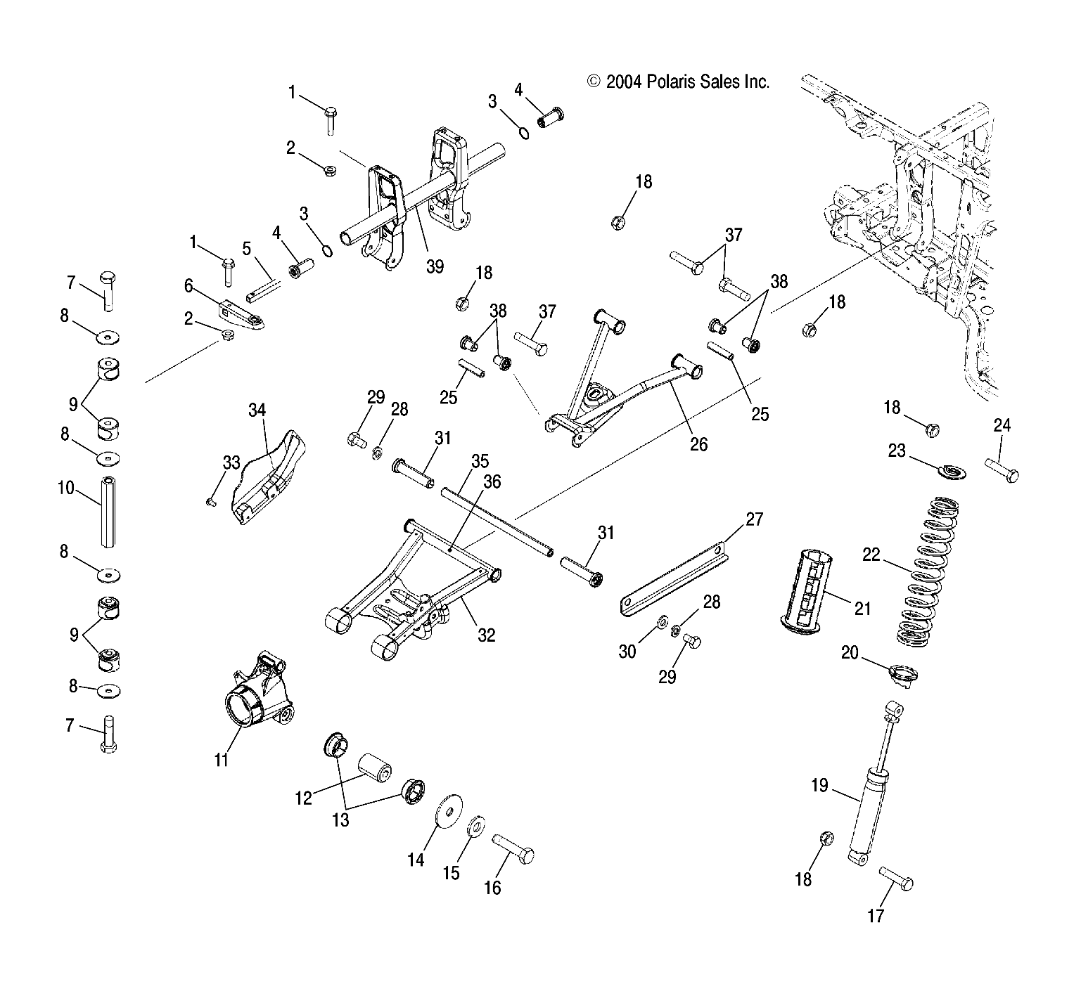 Foto diagrama Polaris que contem a peça 1014174-067