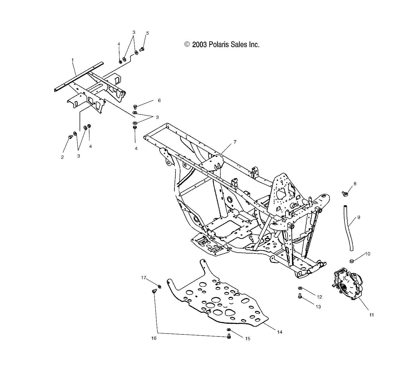 Part Number : 1014293-067 WELD-MAIN FRAME SRS BLK