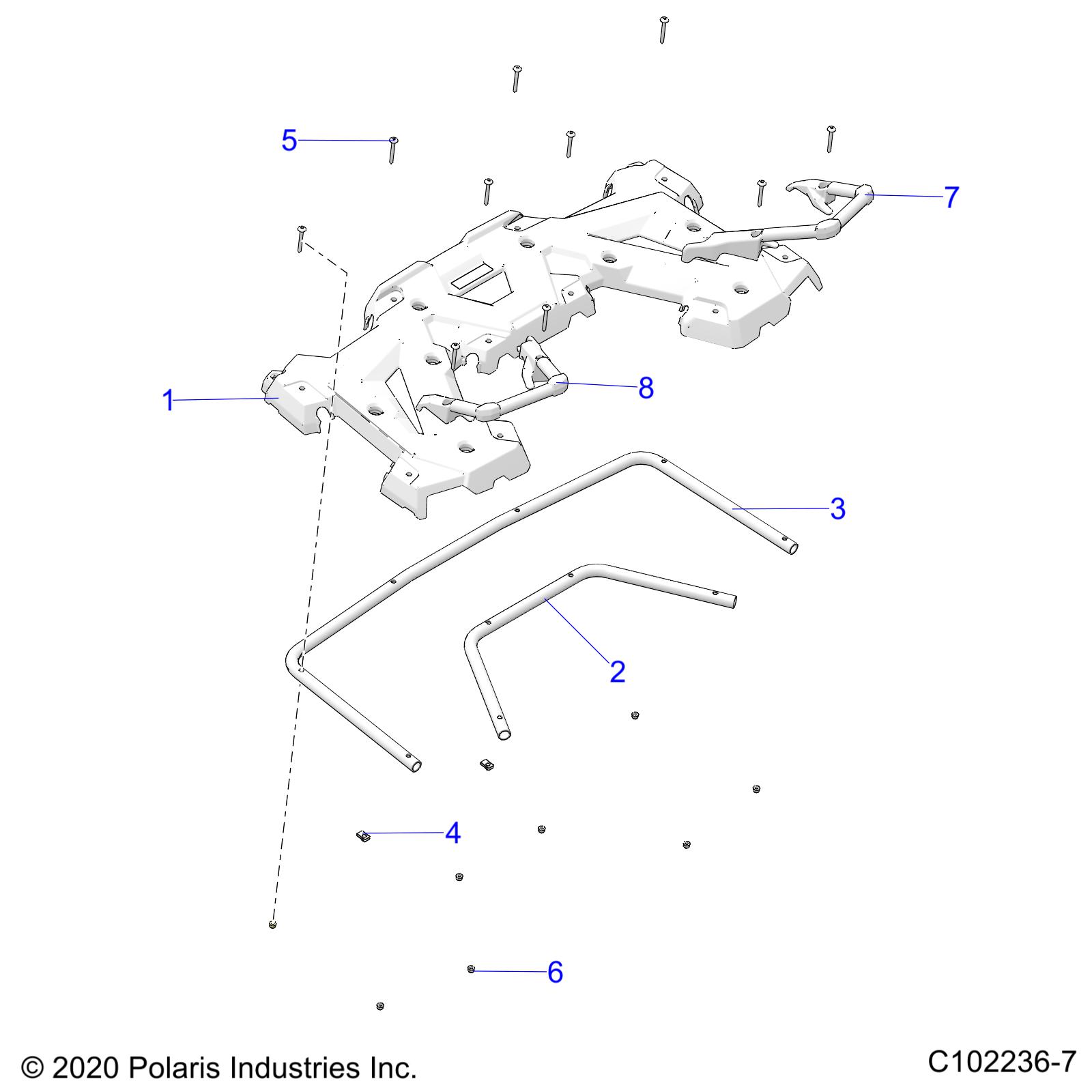 Part Number : 5257873-458 SUPPORT TUBE RACK  REAR  MATTE