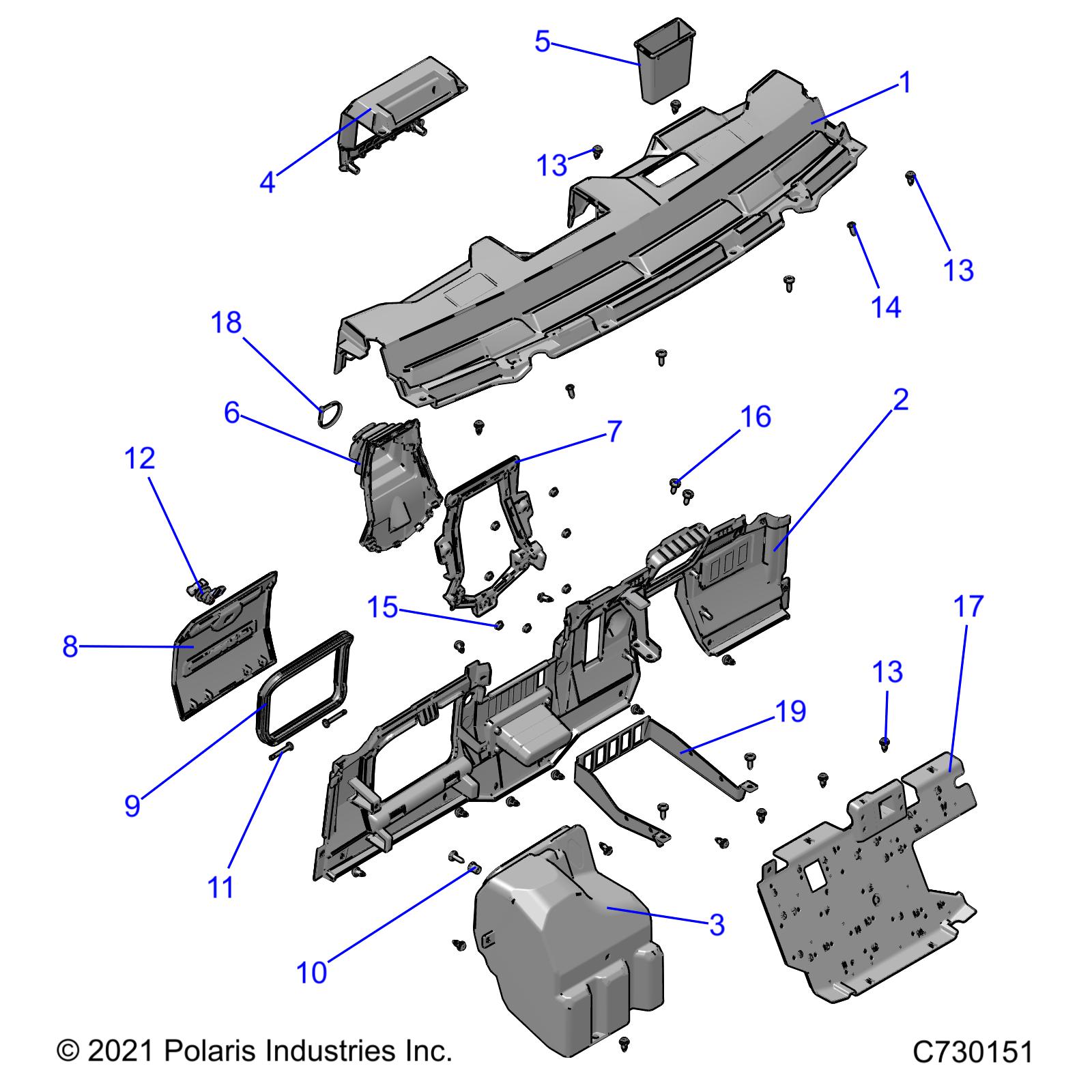 Foto diagrama Polaris que contem a peça 5439091