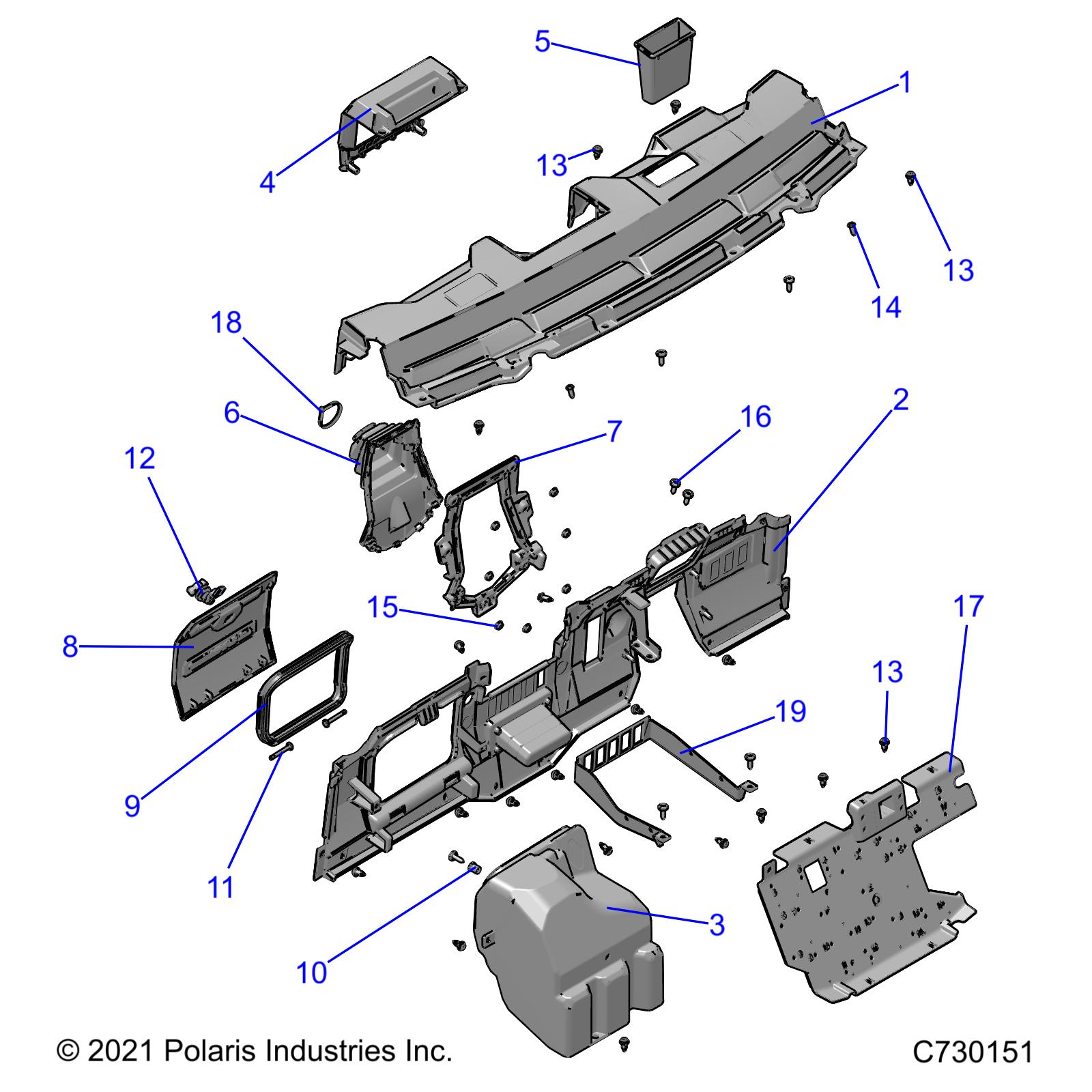 Part Number : 5458061-070 BIN-GLOVEBOX RTR RC BLK