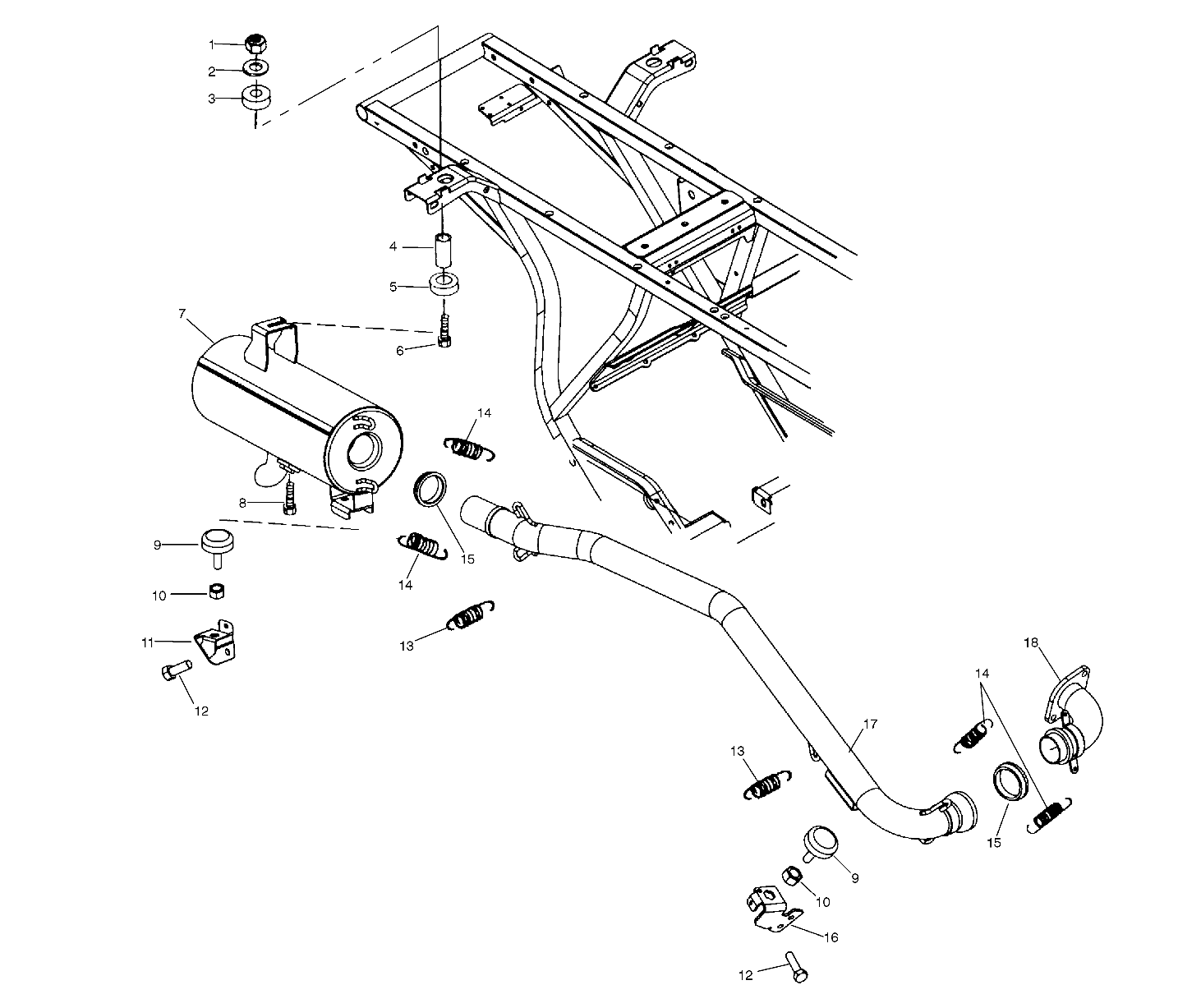 Part Number : 5243642 BRKT-SILENCER MNT REAR T.B.PLT