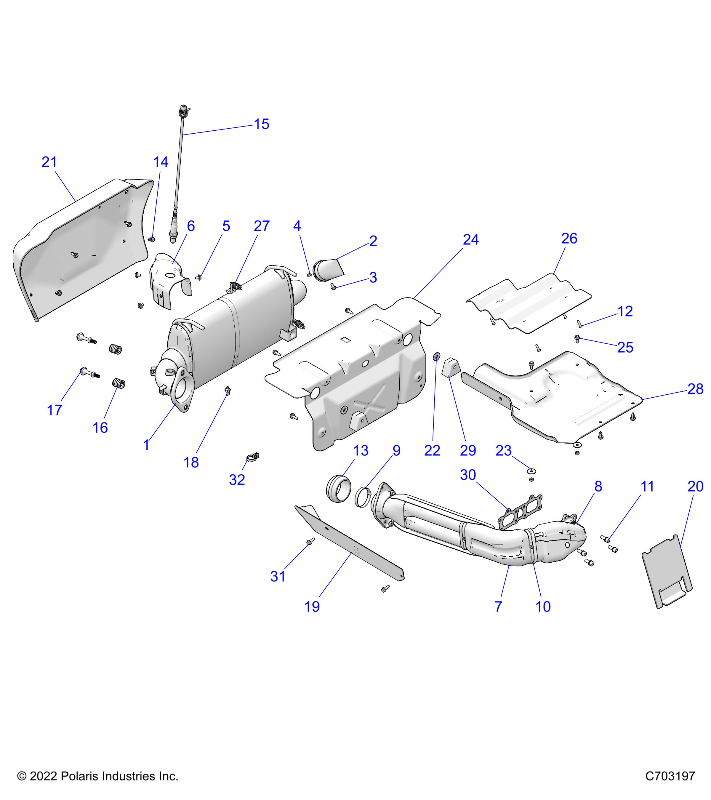 Part Number : 3150026 EXH-CMPLT CAT RZR 1K XP EU5 SP