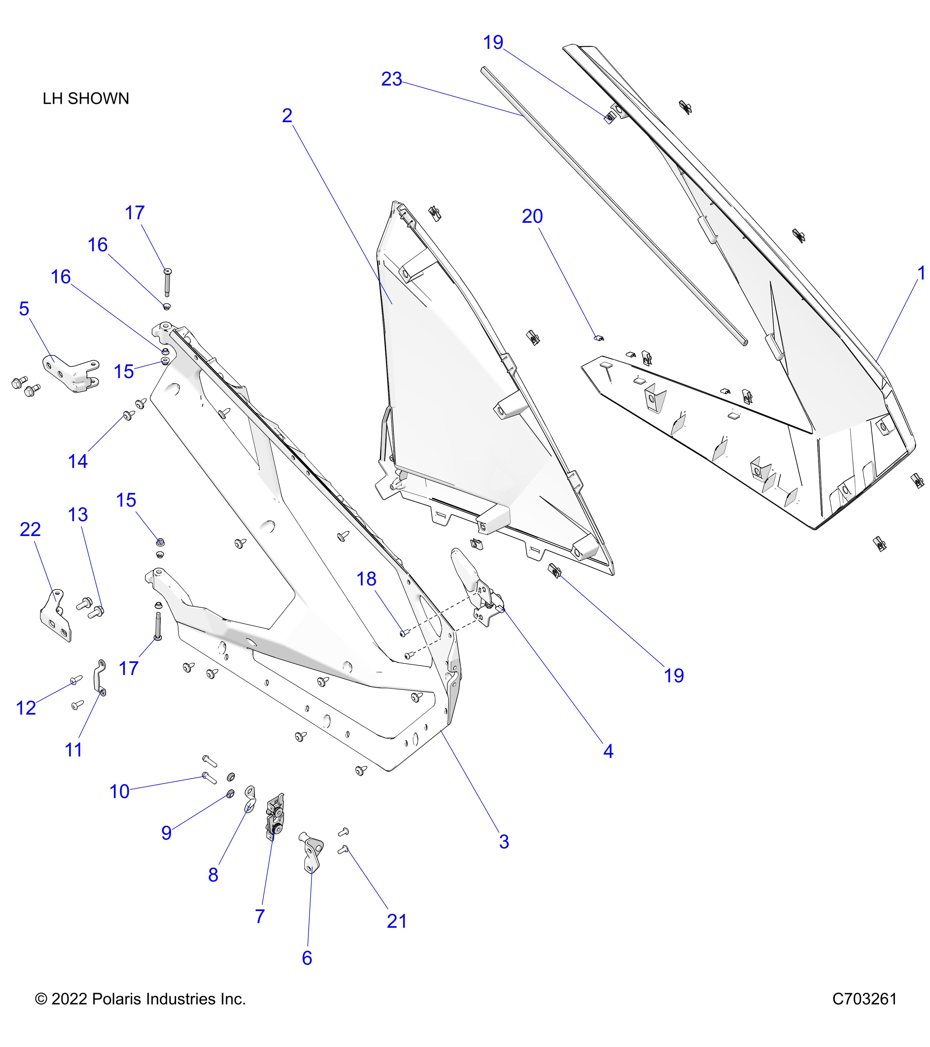 Part Number : 5456076-464 PANEL-DOOR FR RR PNT LH ST BLK
