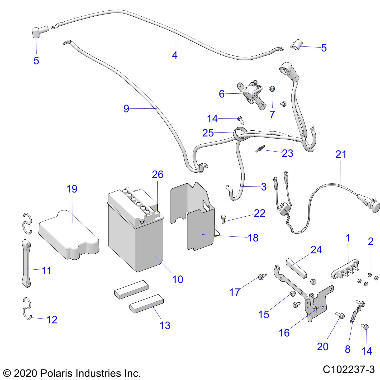 Foto diagrama Polaris que contem a peça 4014935