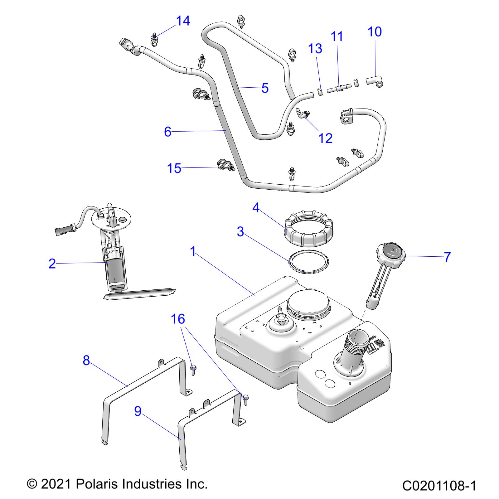 Part Number : 2522076 FUEL TANK ASSEMBLY