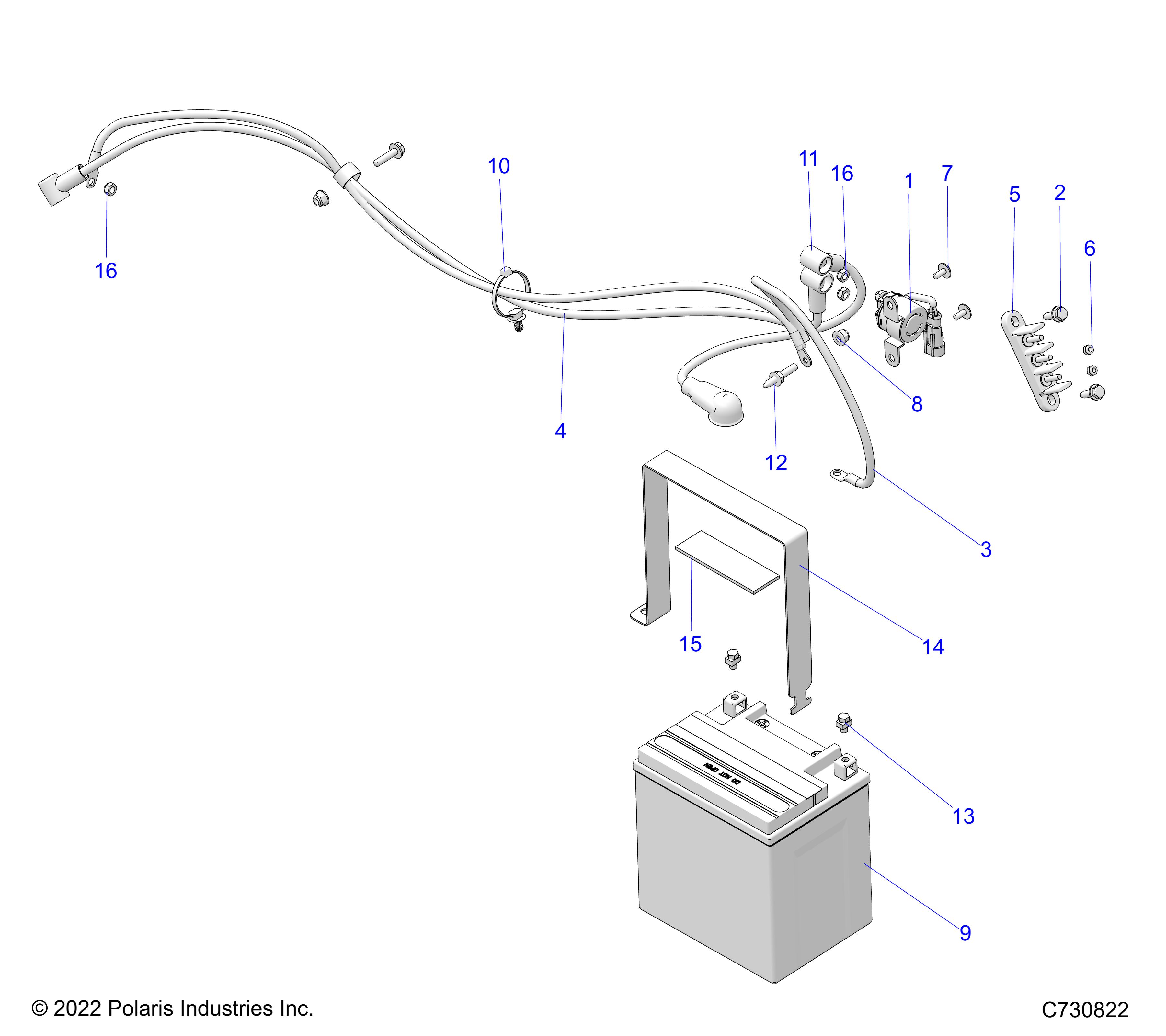 Part Number : 4014305 SOLENOID TO STARTER CABLE