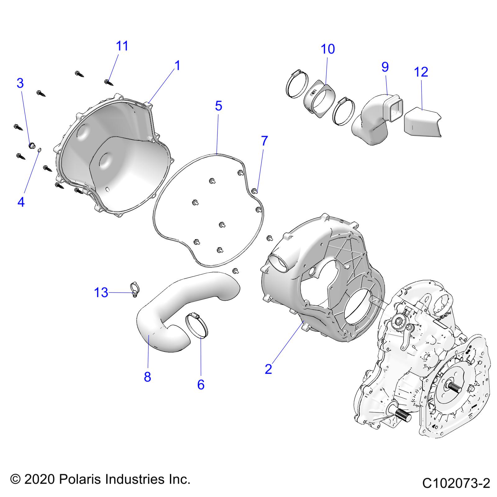 Part Number : 5415566 OUTLET DUCT  CLUTCH