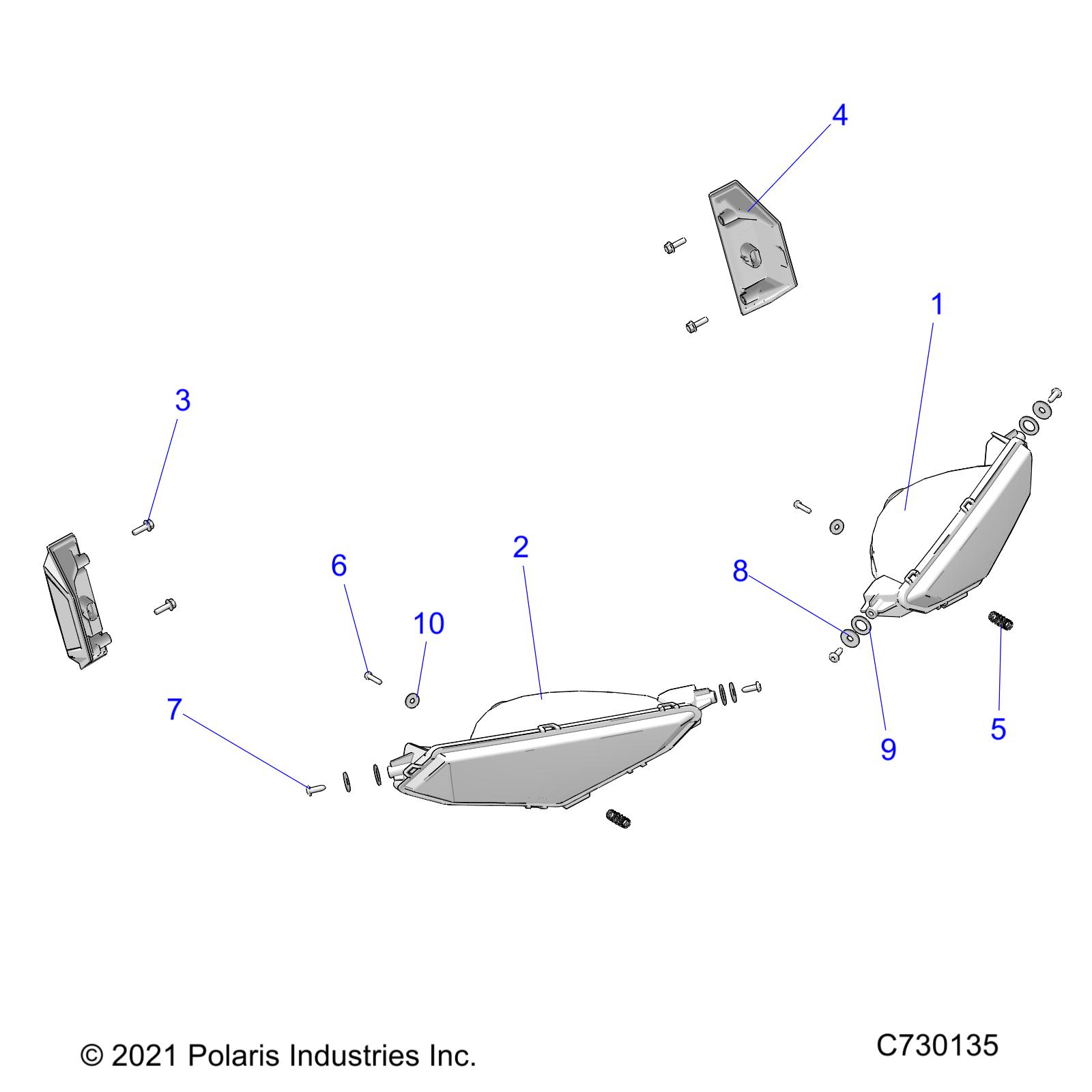 Foto diagrama Polaris que contem a peça 2414295