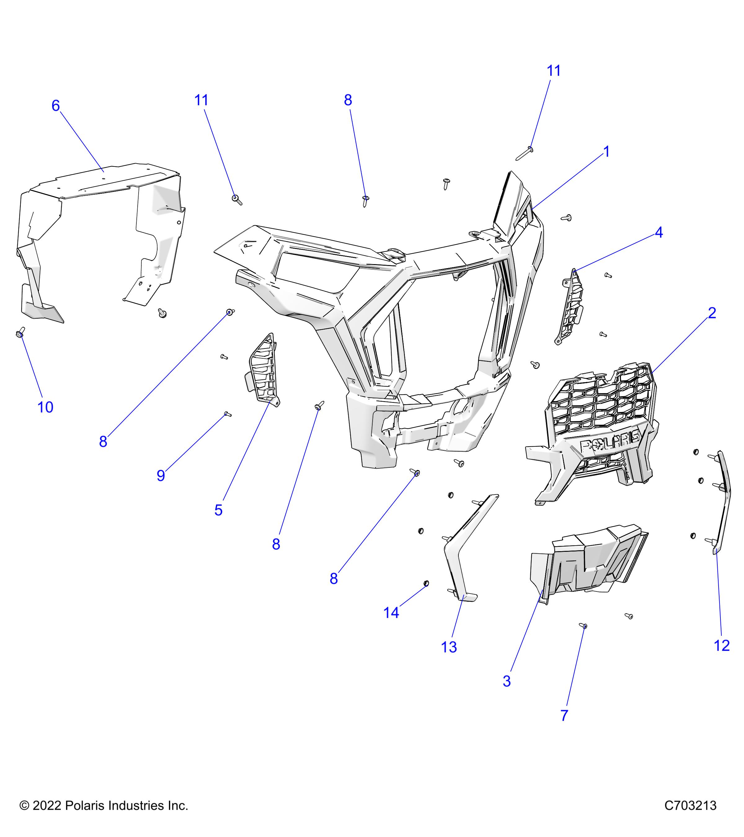 Part Number : 5455432-070 FRONT FASCIA  BLACK