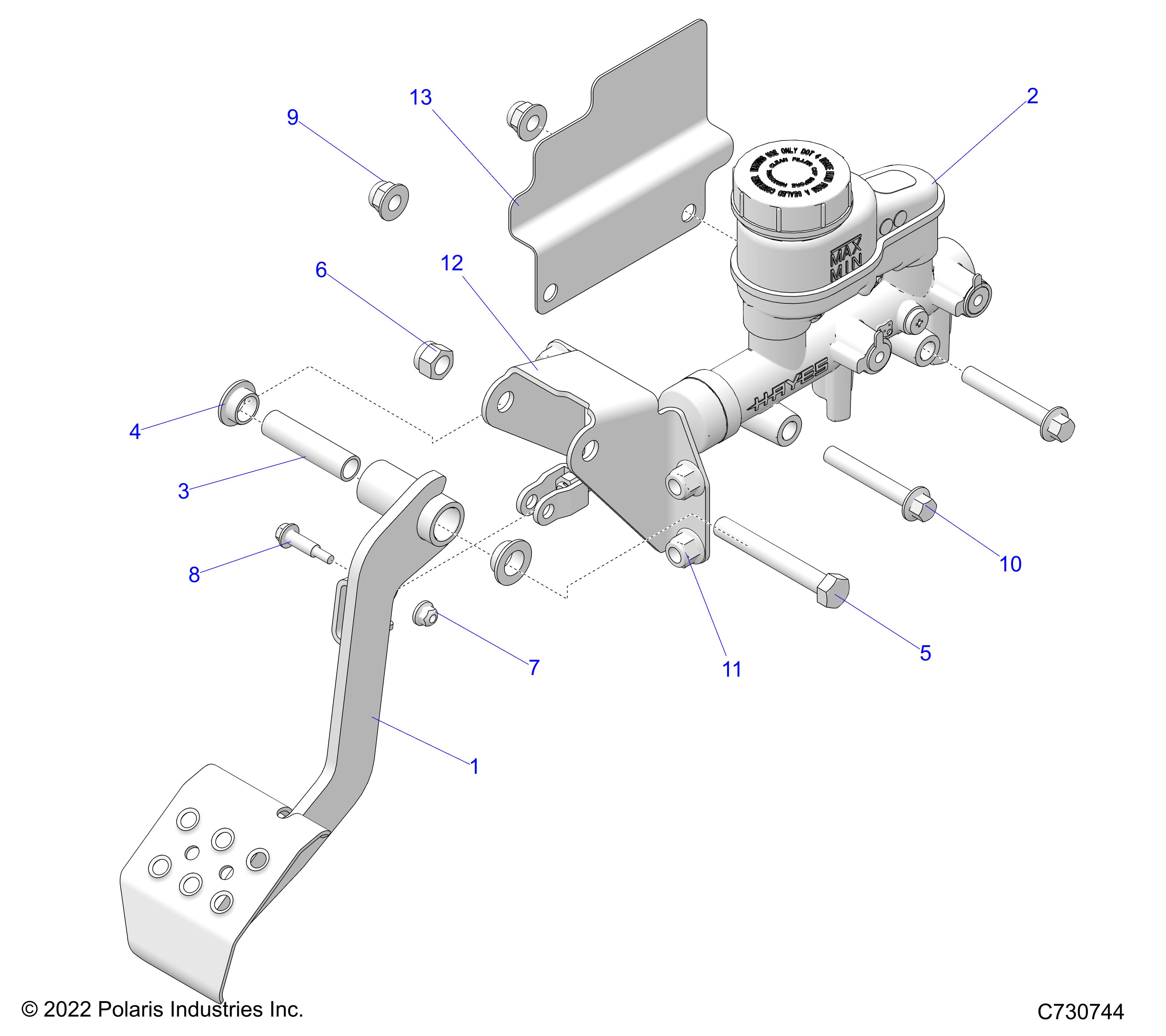 Part Number : 5262184-329 BRKT-PEDAL MOUNT BLK