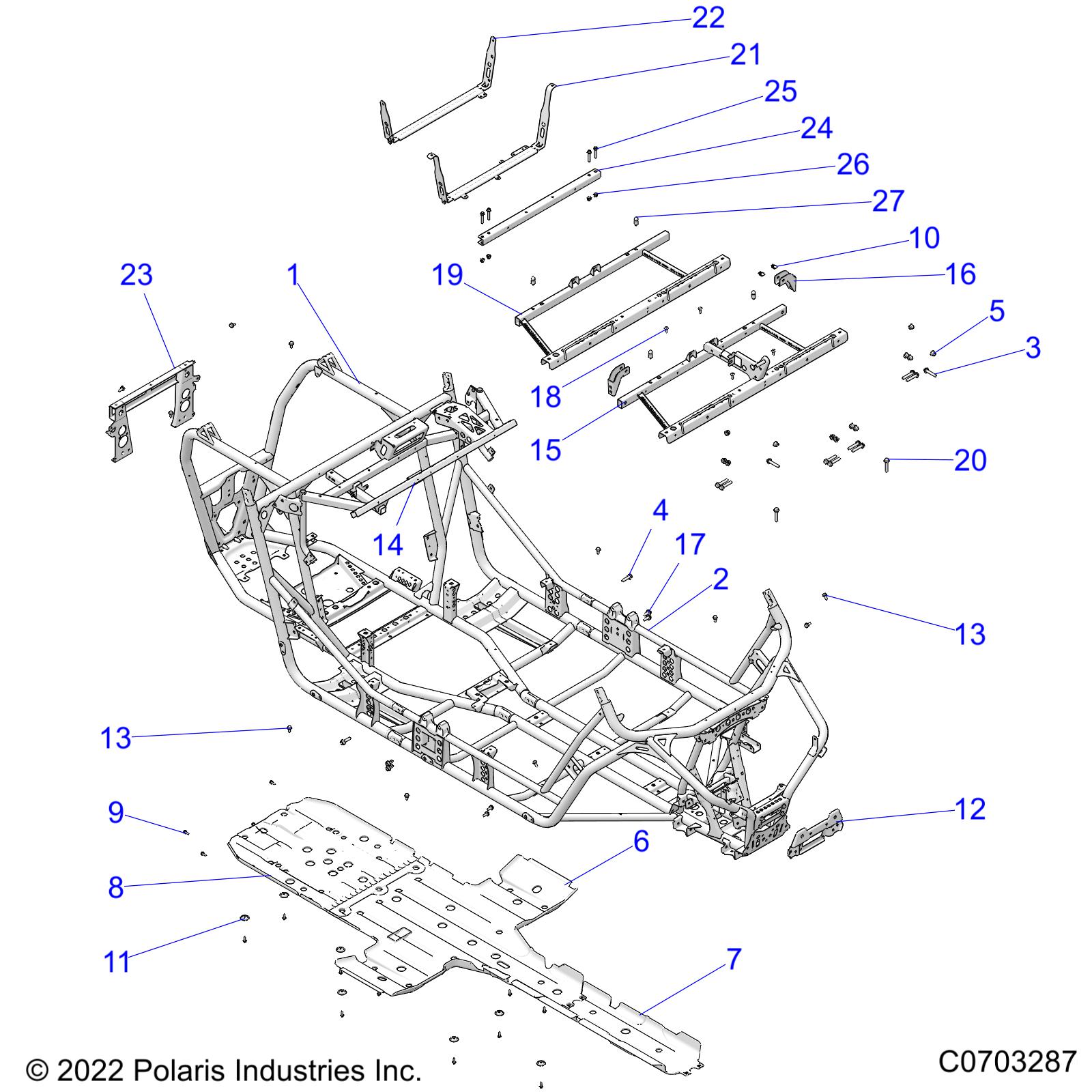 Part Number : 1024526-458 MAIN FRAME WELD  MATTE BLACK